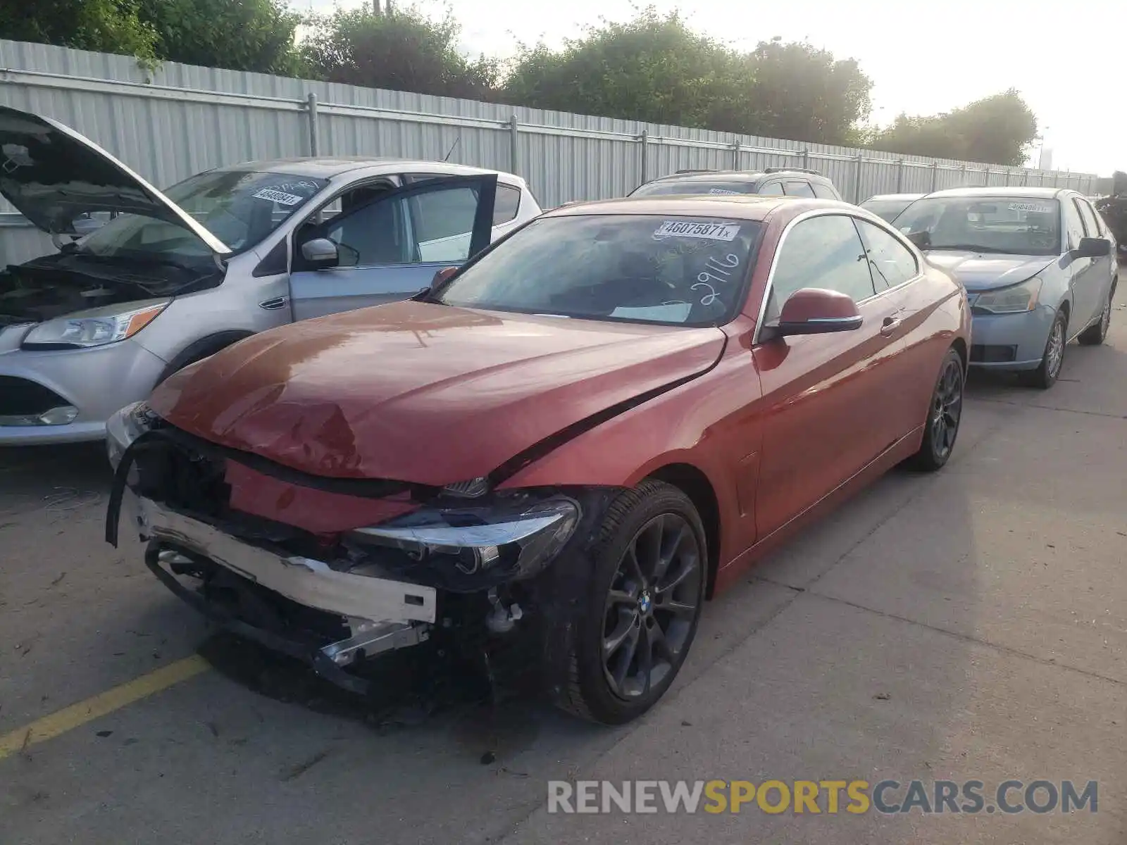 2 Photograph of a damaged car WBA4W3C58KAF92916 BMW 4 SERIES 2019