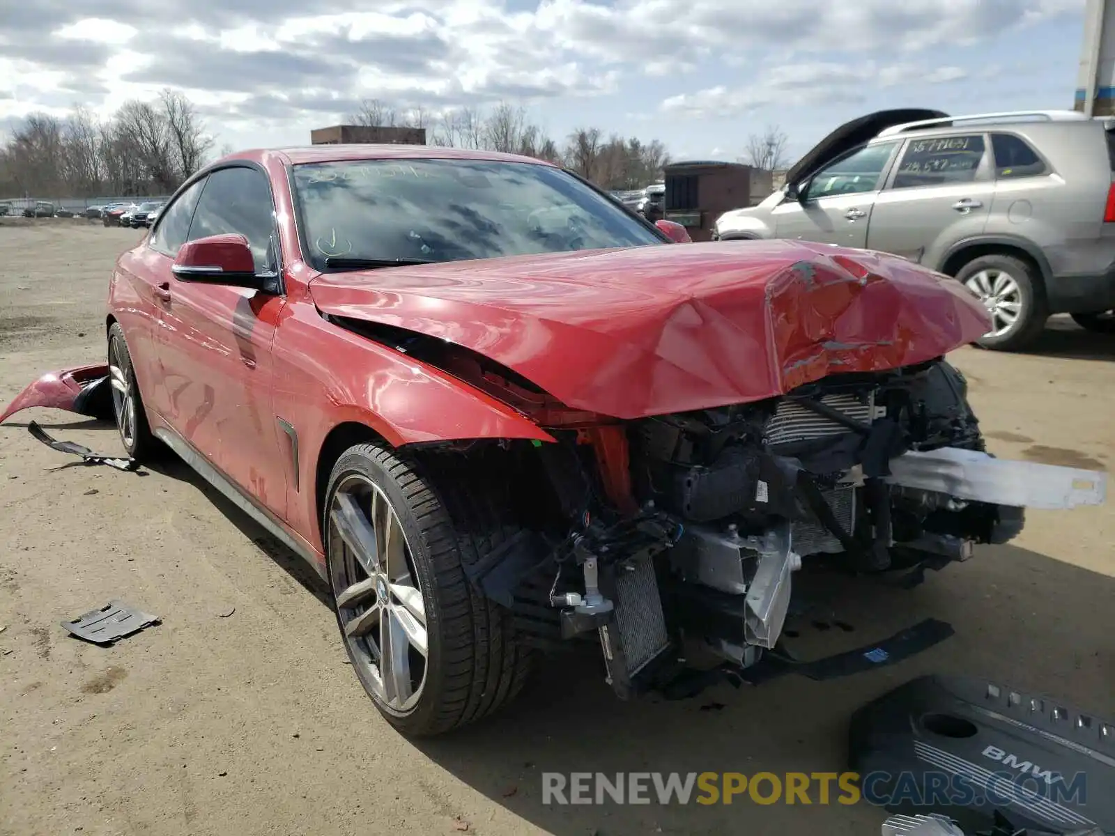 1 Фотография поврежденного автомобиля WBA4W7C53KAG52480 BMW 4 SERIES 2019