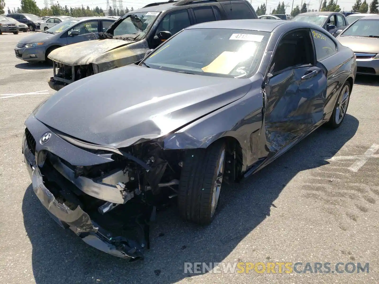 2 Photograph of a damaged car WBA4W7C55KAG51931 BMW 4 SERIES 2019