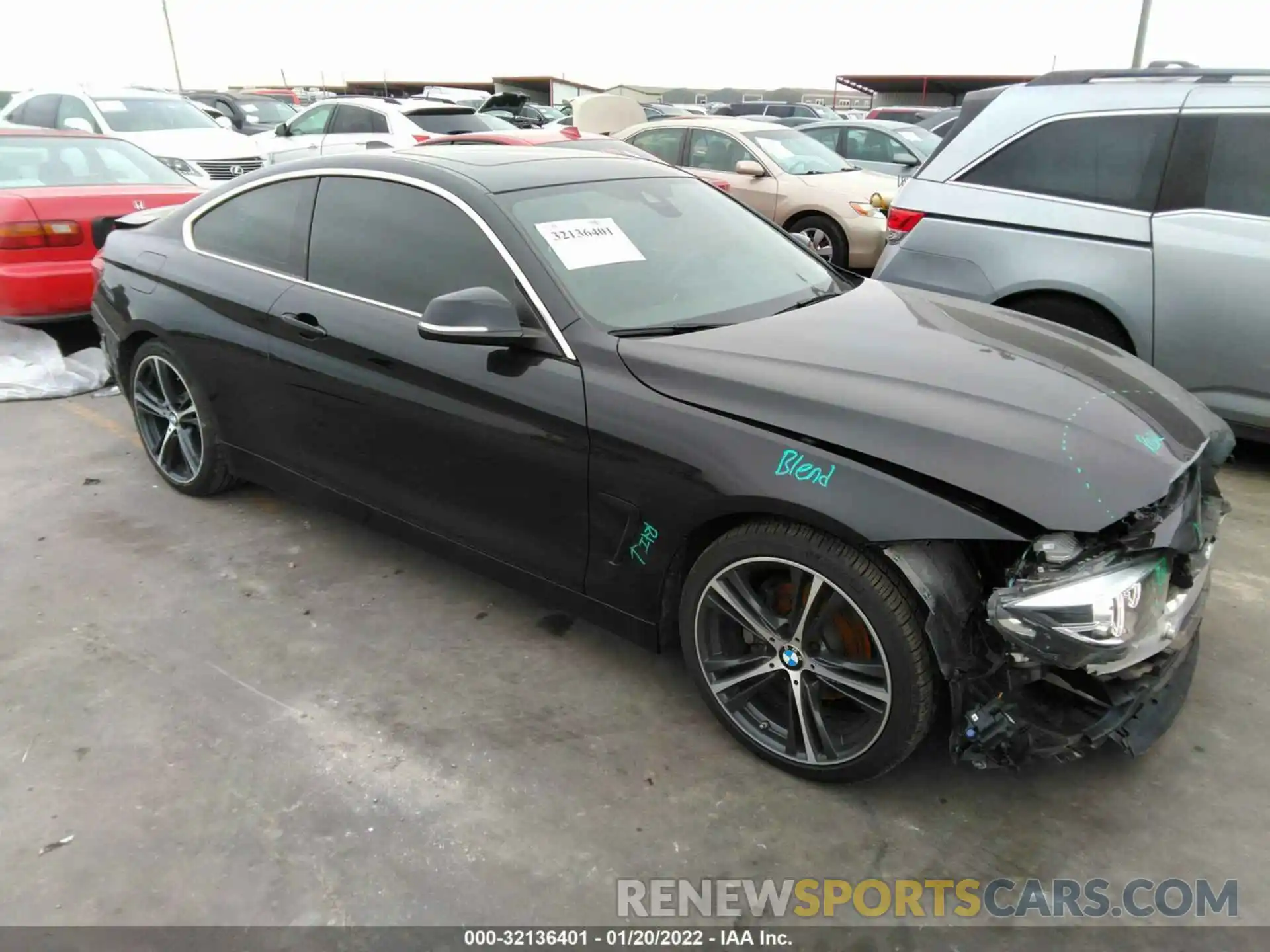 1 Photograph of a damaged car WBA4W3C03LAG91701 BMW 4 SERIES 2020