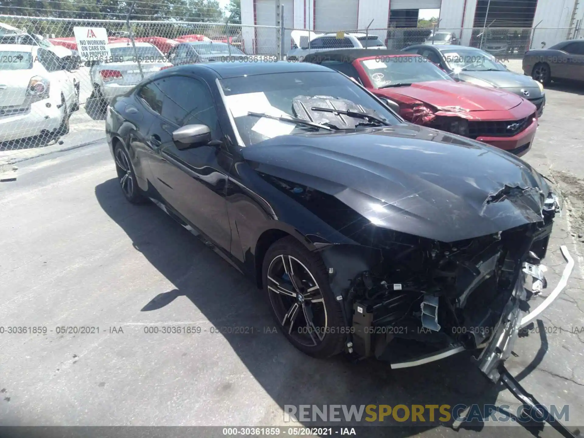 1 Photograph of a damaged car WBA13AR04MCG01727 BMW 4 SERIES 2021