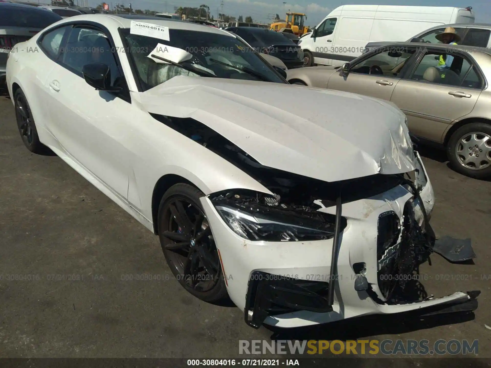 1 Photograph of a damaged car WBA13AR05MCG63654 BMW 4 SERIES 2021