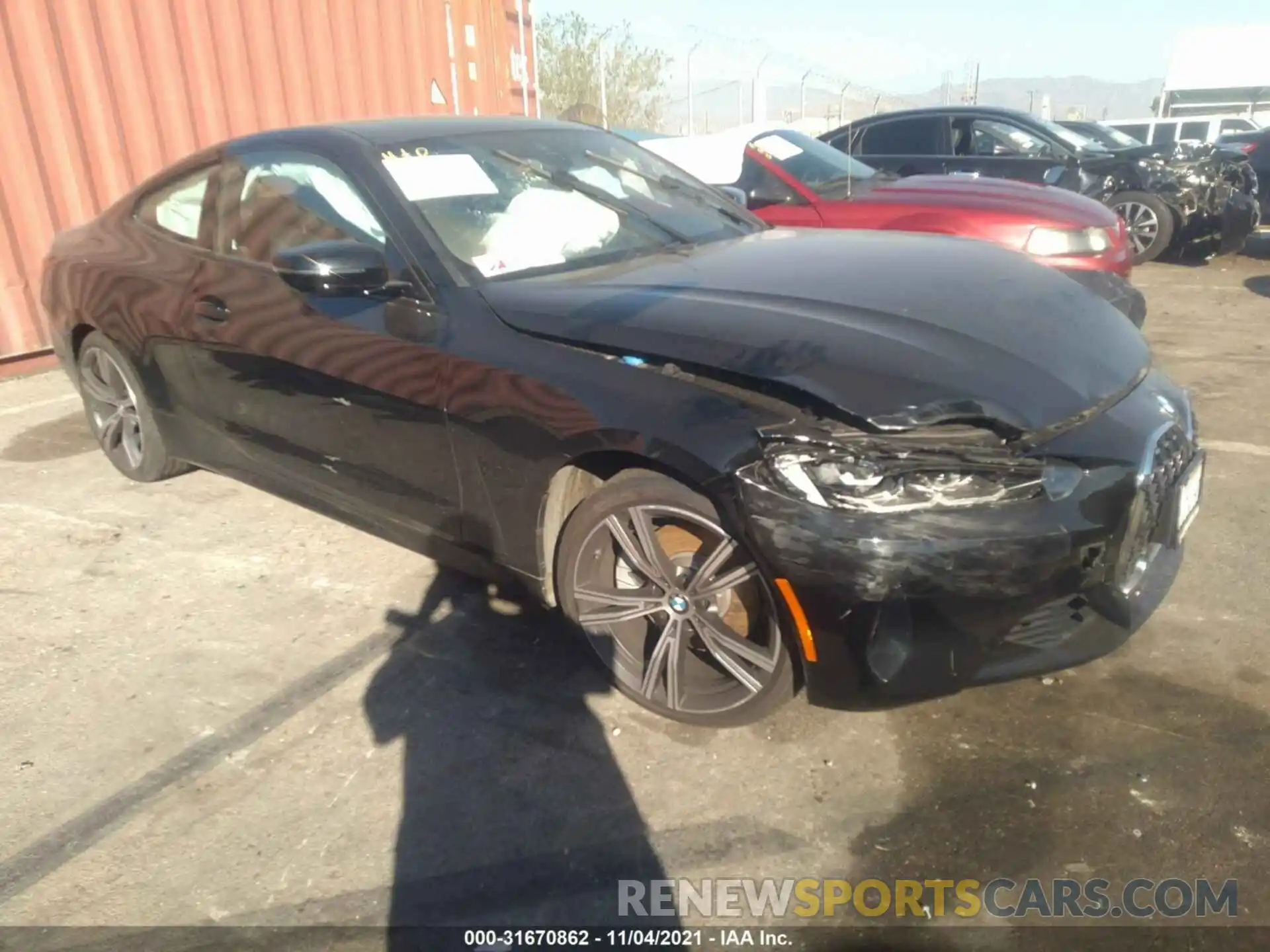 1 Photograph of a damaged car WBA53AP00MCG10672 BMW 4 SERIES 2021