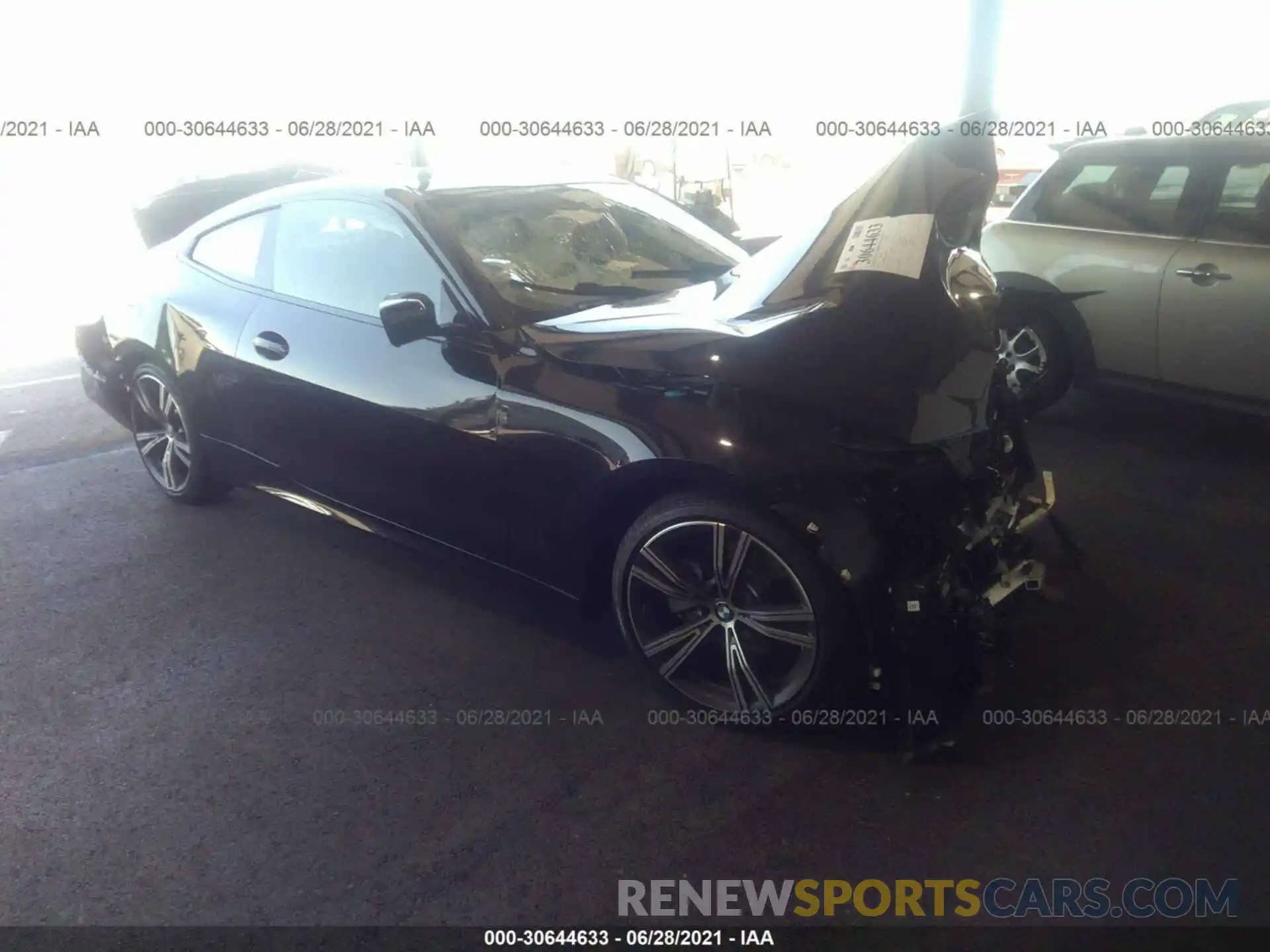 1 Photograph of a damaged car WBA53AP01MCF87502 BMW 4 SERIES 2021