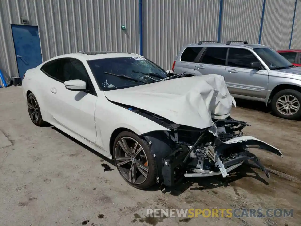 1 Photograph of a damaged car WBA53AP01MCG38304 BMW 4 SERIES 2021