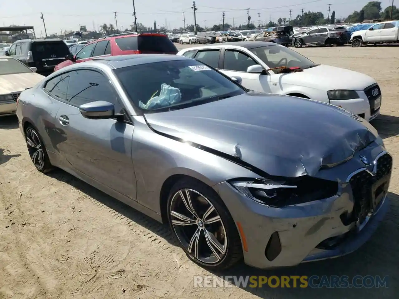 1 Photograph of a damaged car WBA53AP09MCG19662 BMW 4 SERIES 2021