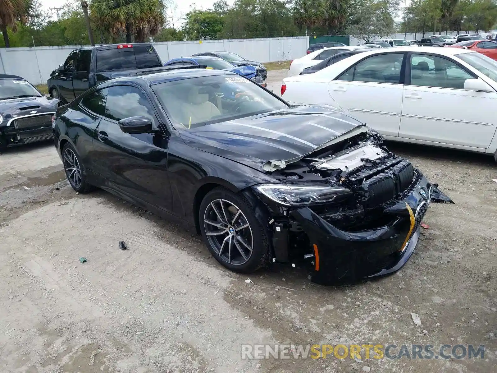 1 Photograph of a damaged car WBA53AP09MCG84382 BMW 4 SERIES 2021