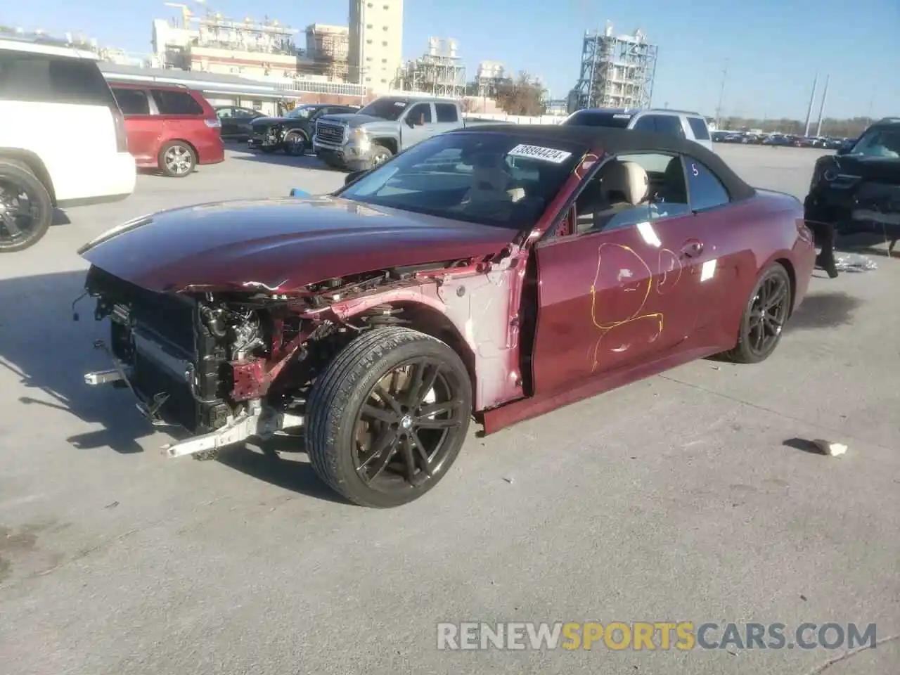 1 Photograph of a damaged car WBA23AT05NCJ36662 BMW 4 SERIES 2022