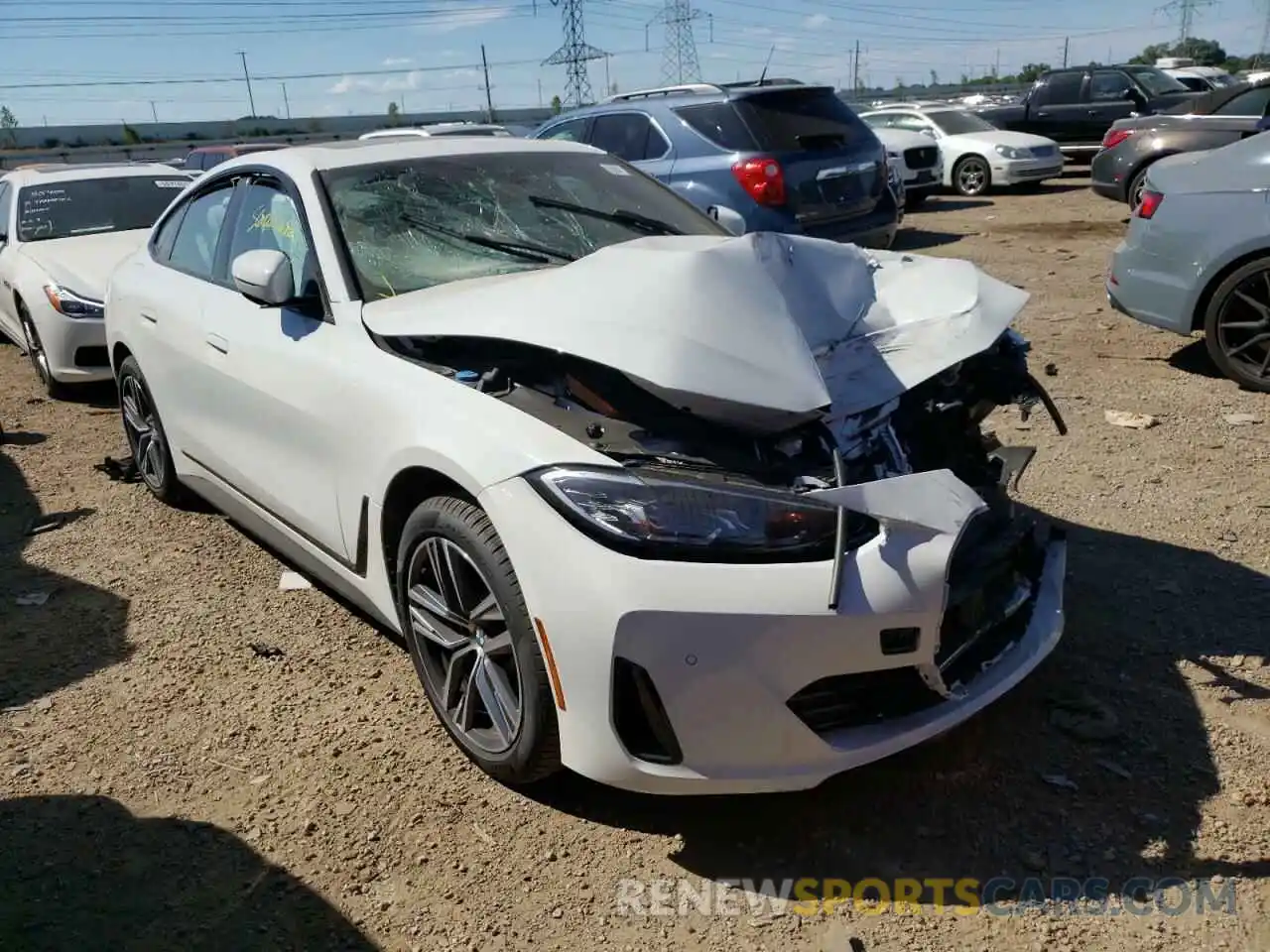 1 Photograph of a damaged car WBA63AV06NFM57106 BMW 4 SERIES 2022