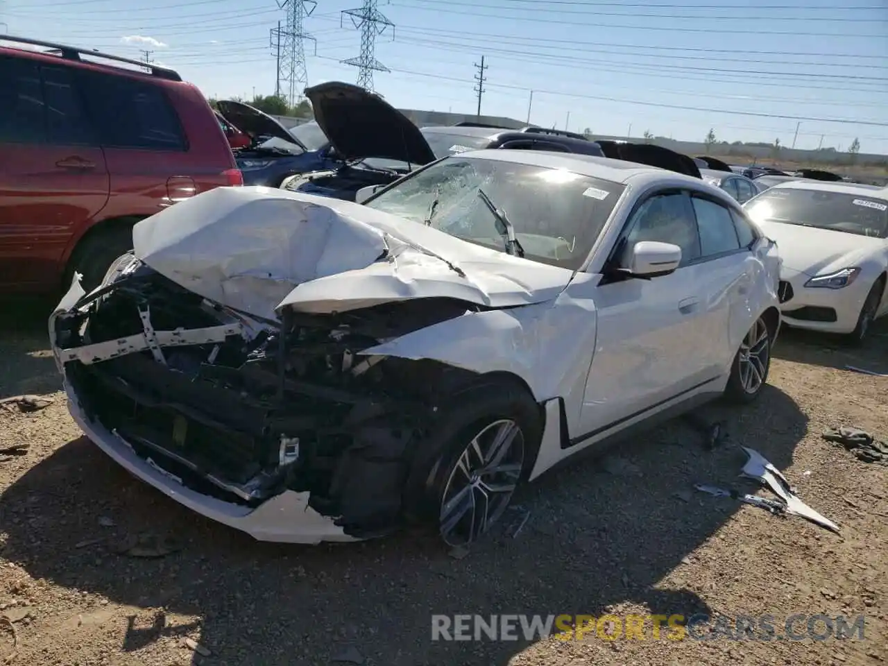 2 Photograph of a damaged car WBA63AV06NFM57106 BMW 4 SERIES 2022