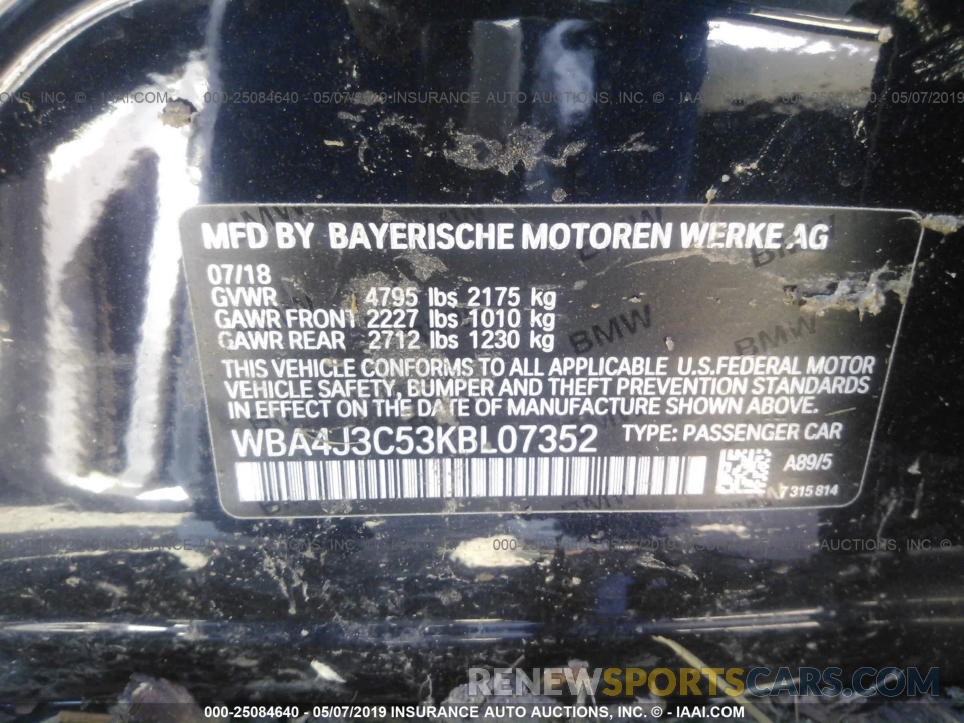 9 Photograph of a damaged car WBA4J3C53KBL07352 BMW 430XI 2019