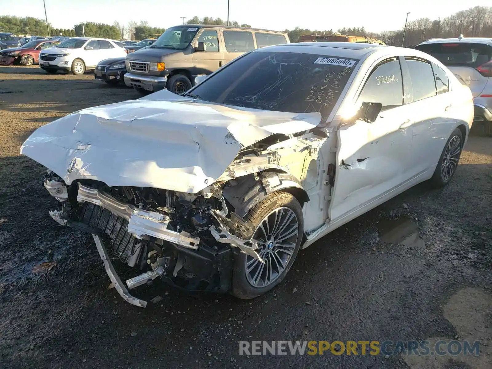 2 Photograph of a damaged car WBAJA5C50KBX87316 BMW 5 SERIES 2019