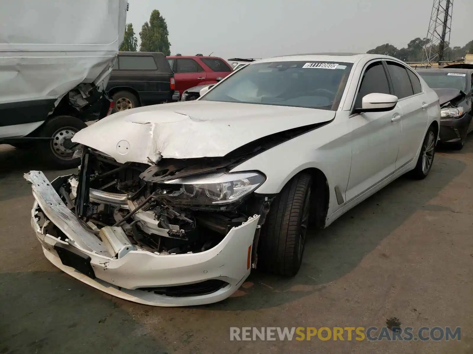 2 Photograph of a damaged car WBAJA5C50KWW08958 BMW 5 SERIES 2019