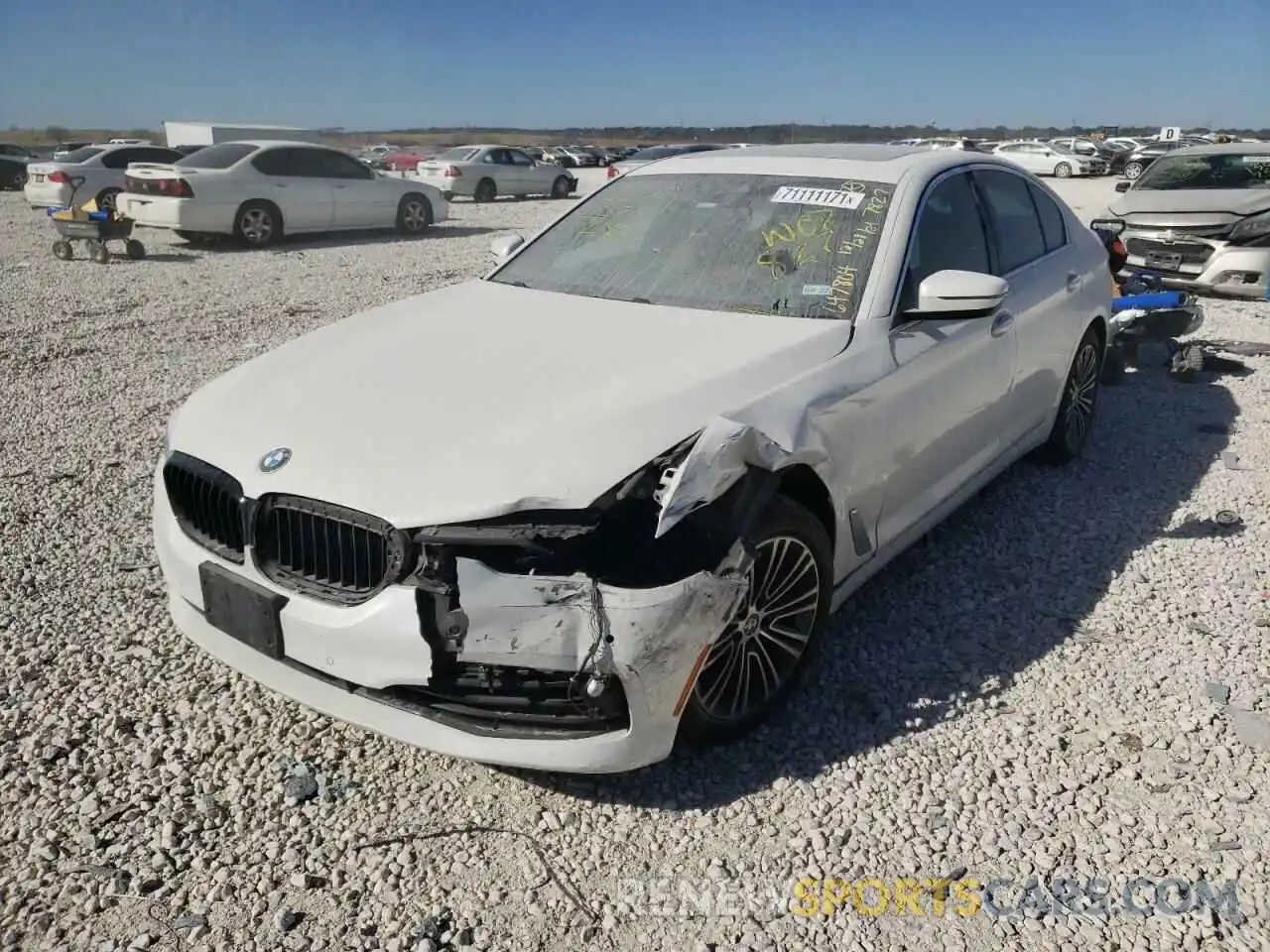 2 Photograph of a damaged car WBAJA5C52KWW07827 BMW 5 SERIES 2019