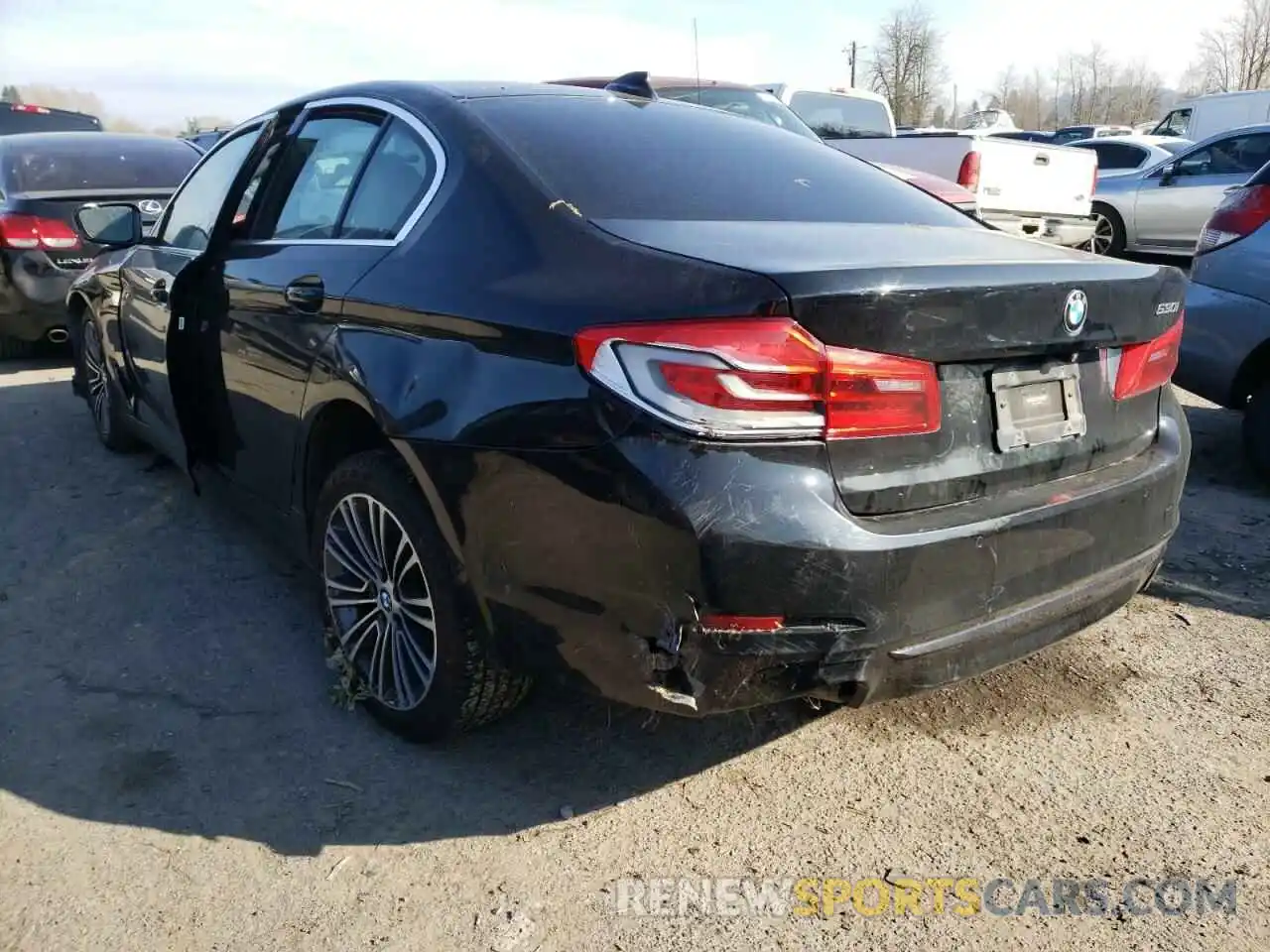 3 Photograph of a damaged car WBAJA5C54KBX88002 BMW 5 SERIES 2019