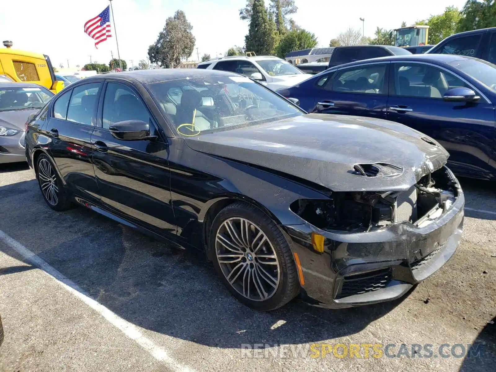 1 Фотография поврежденного автомобиля WBAJA5C54KG900588 BMW 5 SERIES 2019