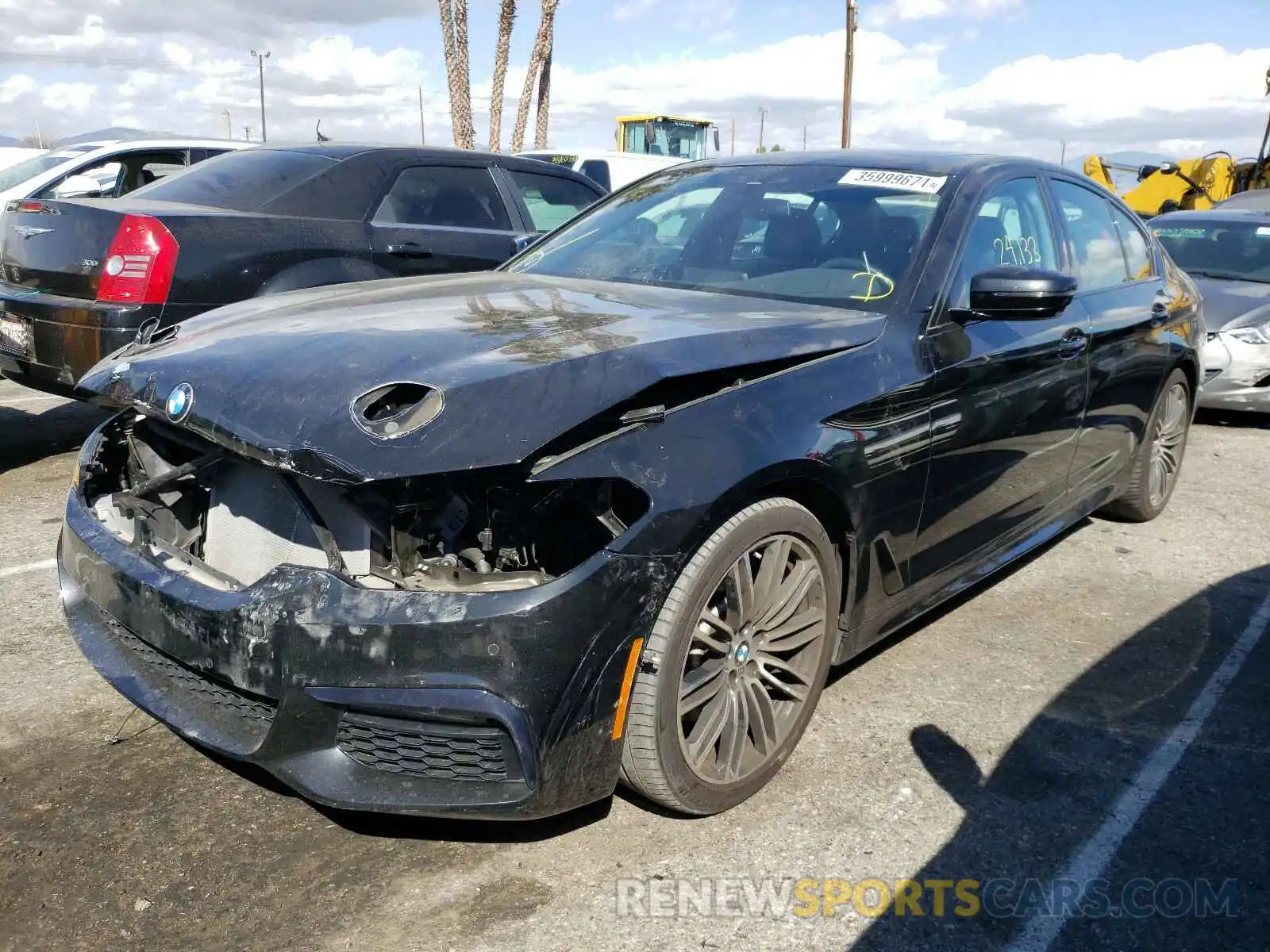 2 Фотография поврежденного автомобиля WBAJA5C54KG900588 BMW 5 SERIES 2019