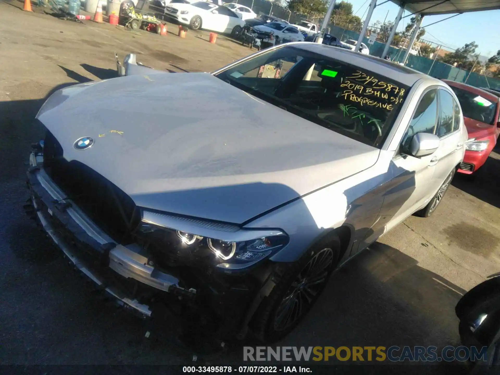 2 Photograph of a damaged car WBAJA5C54KWW07179 BMW 5 SERIES 2019