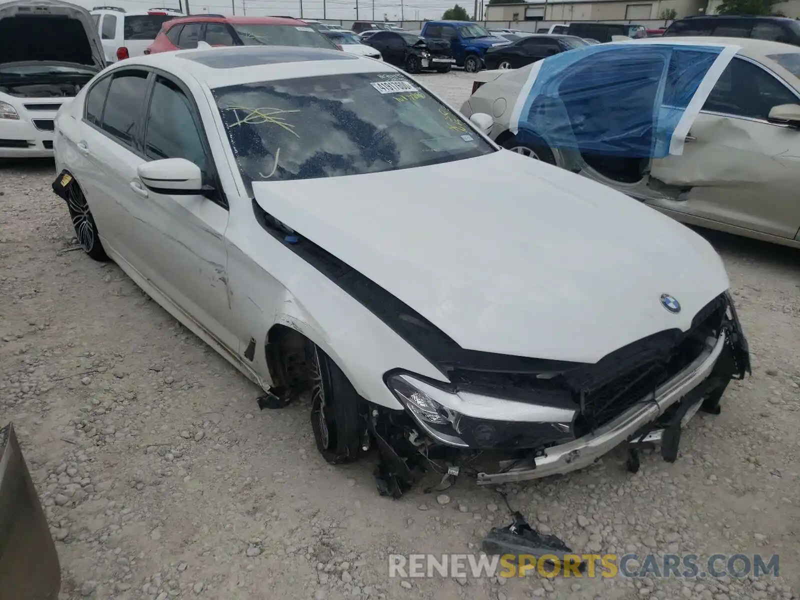 1 Photograph of a damaged car WBAJA5C54KWW11328 BMW 5 SERIES 2019