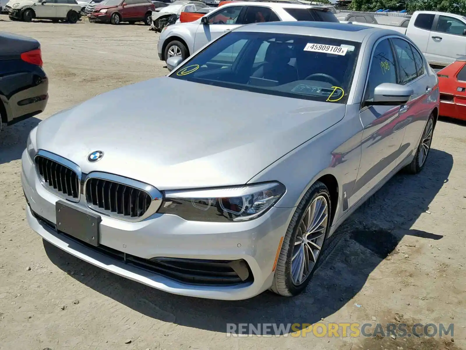 2 Photograph of a damaged car WBAJA5C54KWW41378 BMW 5 SERIES 2019