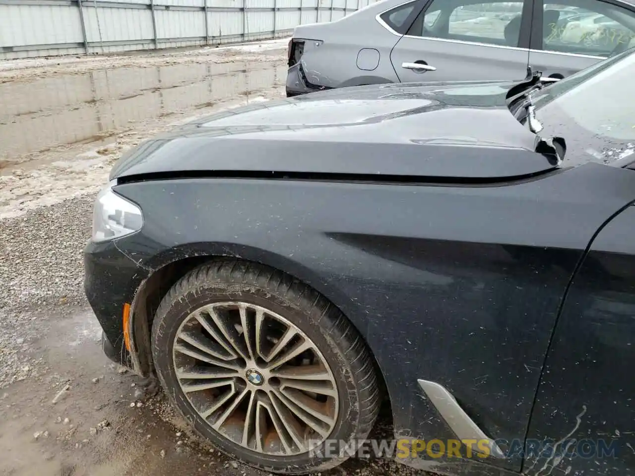 9 Фотография поврежденного автомобиля WBAJA5C57KBX87586 BMW 5 SERIES 2019