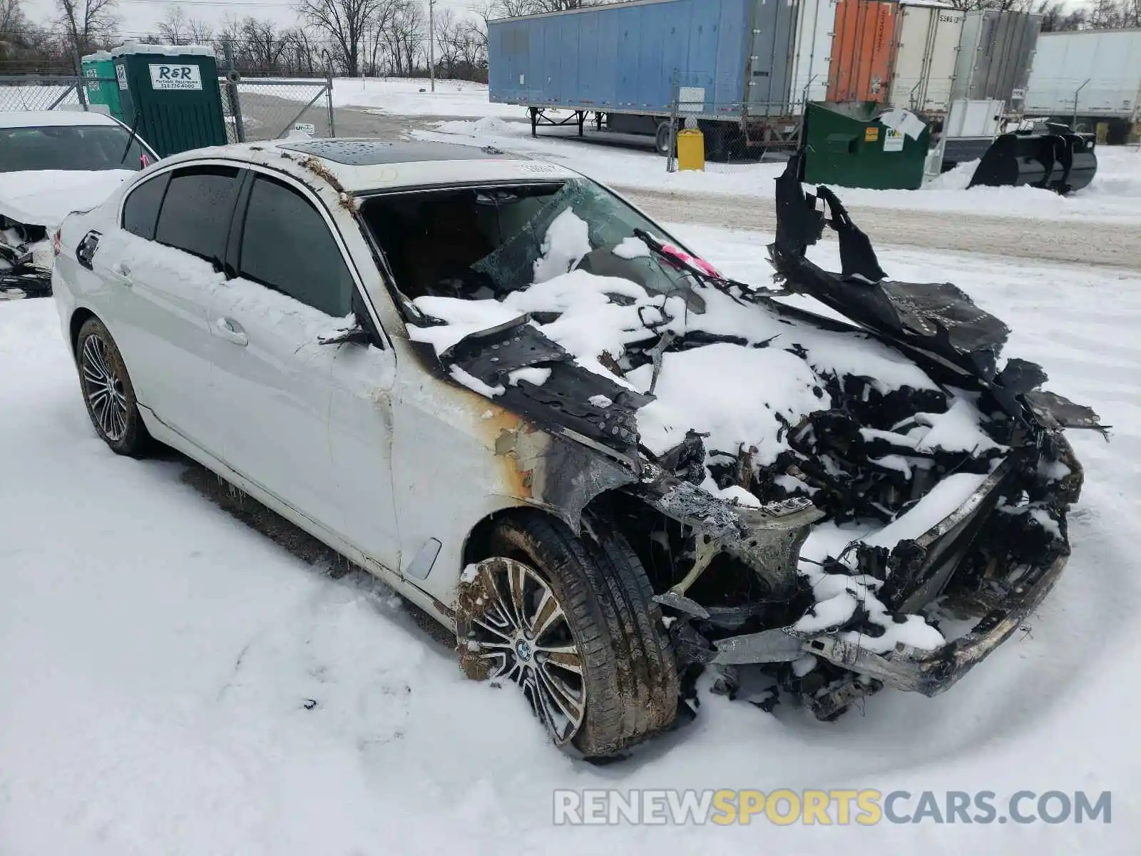1 Фотография поврежденного автомобиля WBAJA5C58KBX88150 BMW 5 SERIES 2019