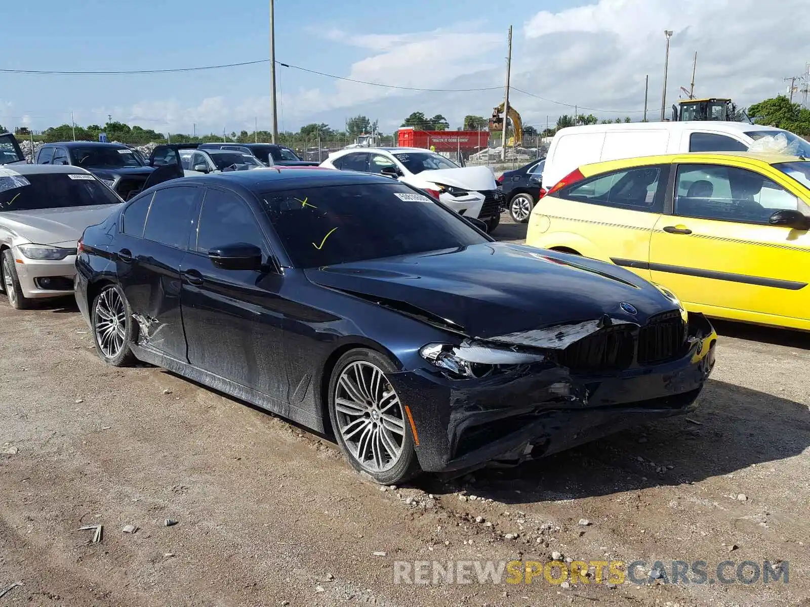 1 Photograph of a damaged car WBAJA5C5XKWW25640 BMW 5 SERIES 2019