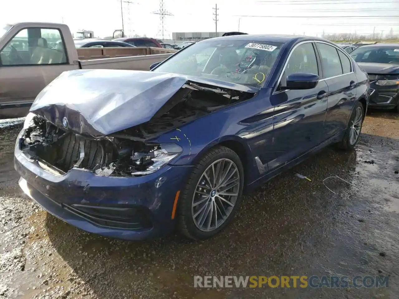 2 Photograph of a damaged car WBAJA7C56KWW07714 BMW 5 SERIES 2019