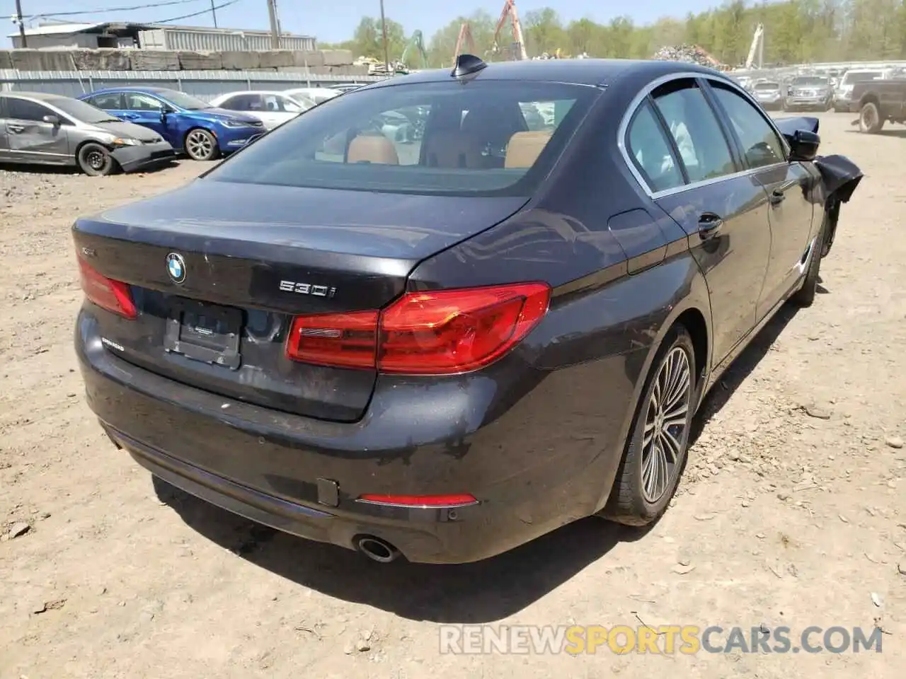 4 Фотография поврежденного автомобиля WBAJA7C57KWW09133 BMW 5 SERIES 2019