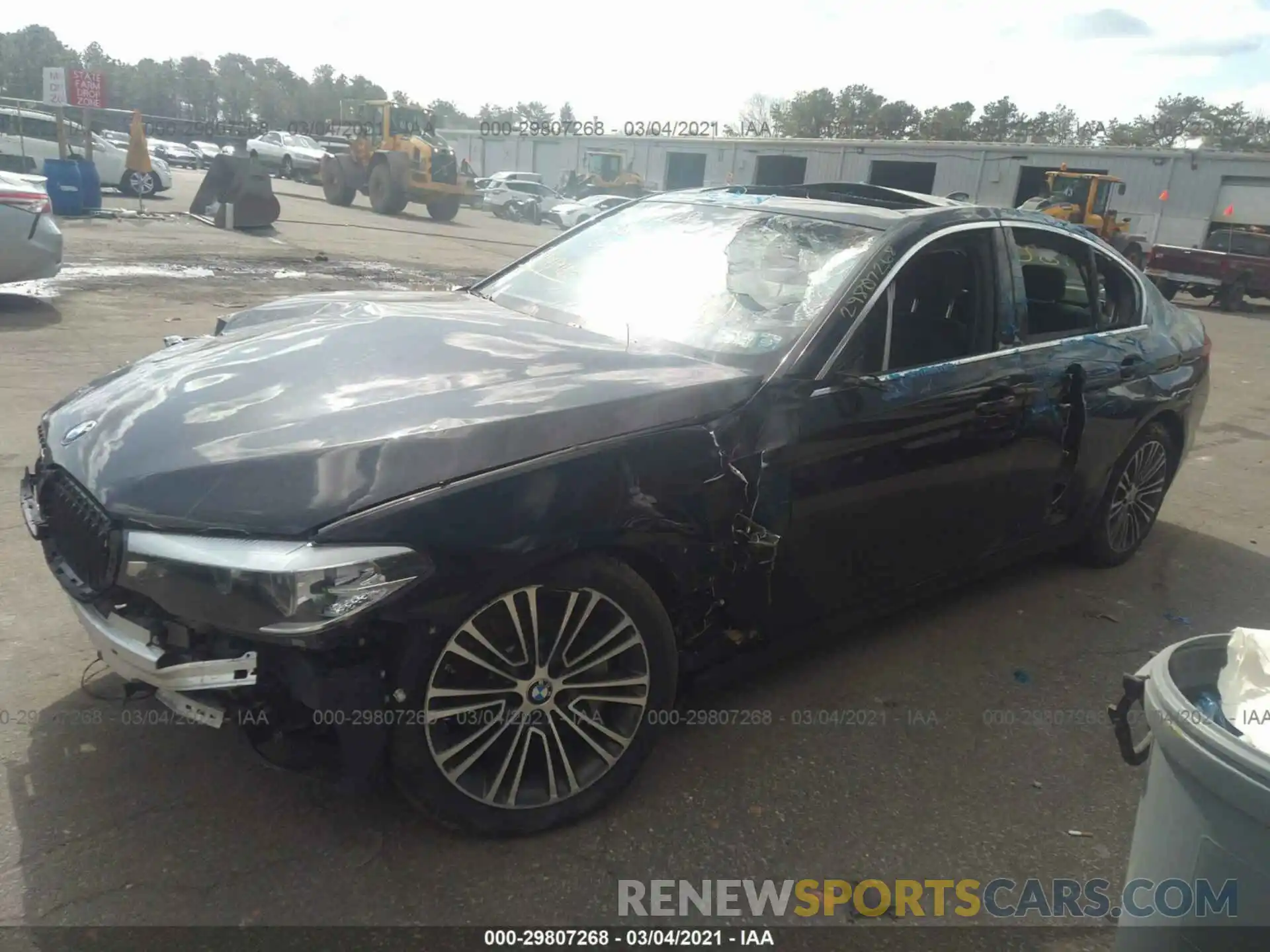 2 Фотография поврежденного автомобиля WBAJA7C59KWW18688 BMW 5 SERIES 2019