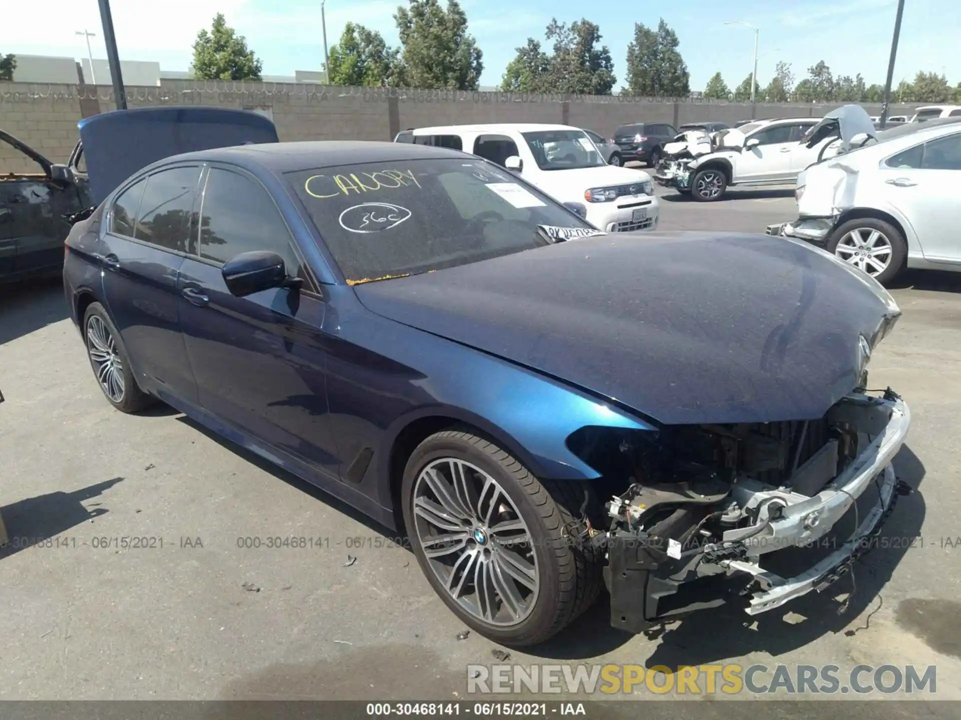 1 Photograph of a damaged car WBAJA9C56KB399353 BMW 5 SERIES 2019