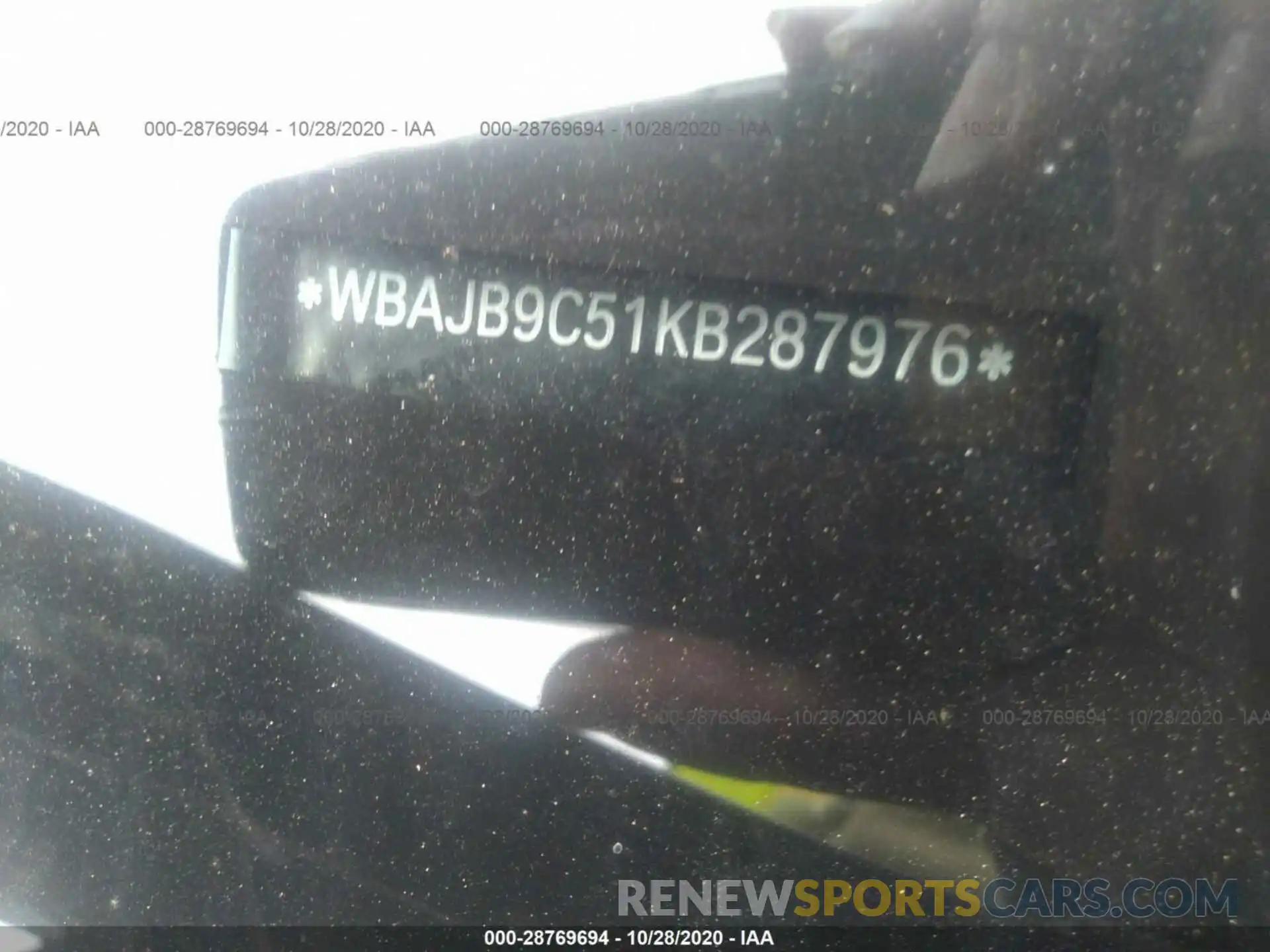 9 Photograph of a damaged car WBAJB9C51KB287976 BMW 5 SERIES 2019