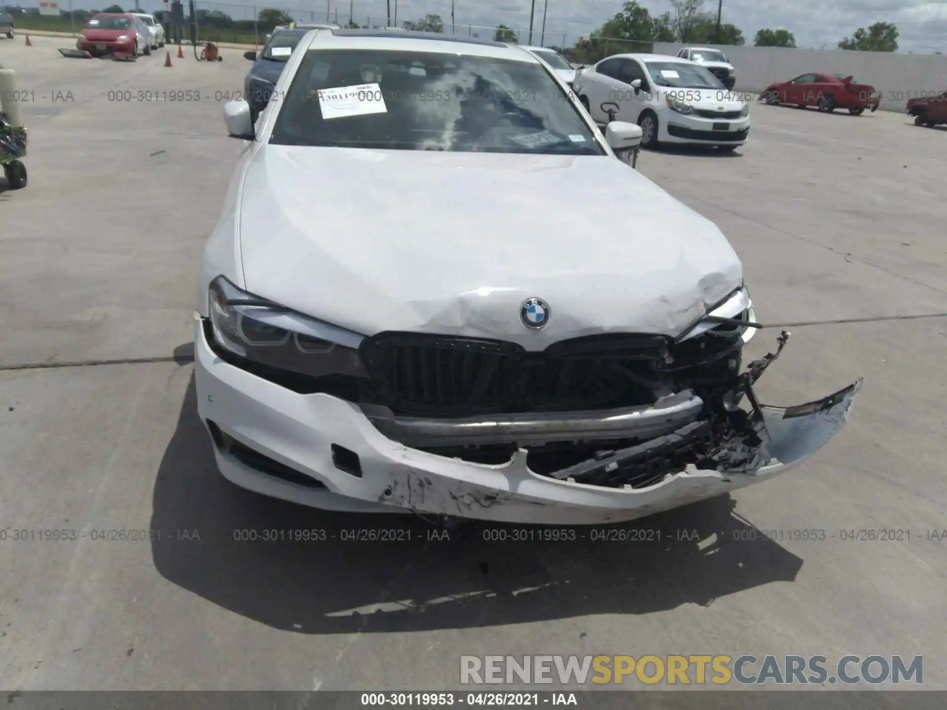 6 Photograph of a damaged car WBAJE5C54KWE66492 BMW 5 SERIES 2019