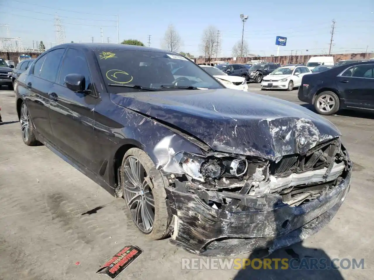 1 Photograph of a damaged car WBAJE5C54KWW11463 BMW 5 SERIES 2019