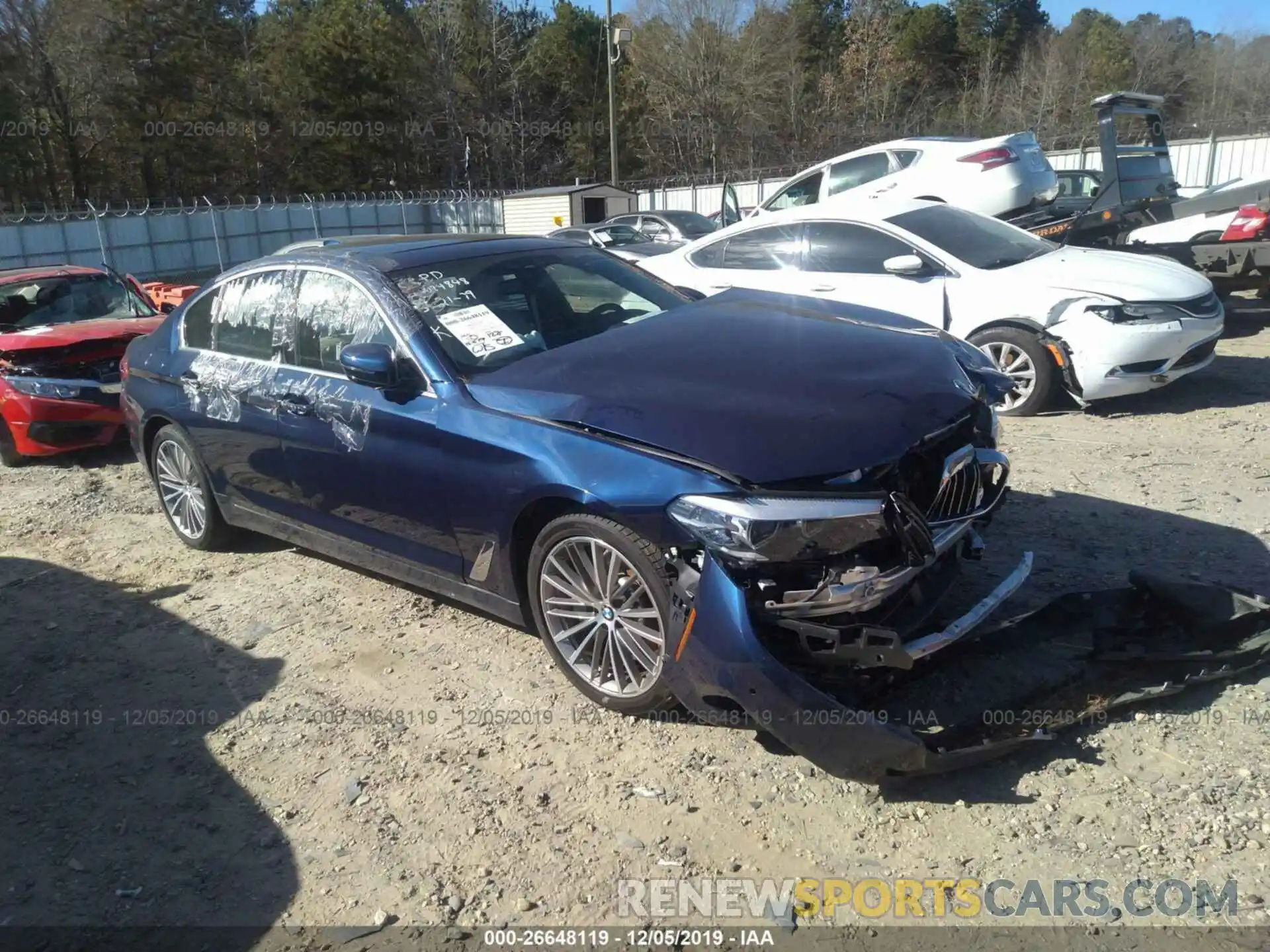 1 Photograph of a damaged car WBAJE5C56KWW14848 BMW 5 SERIES 2019