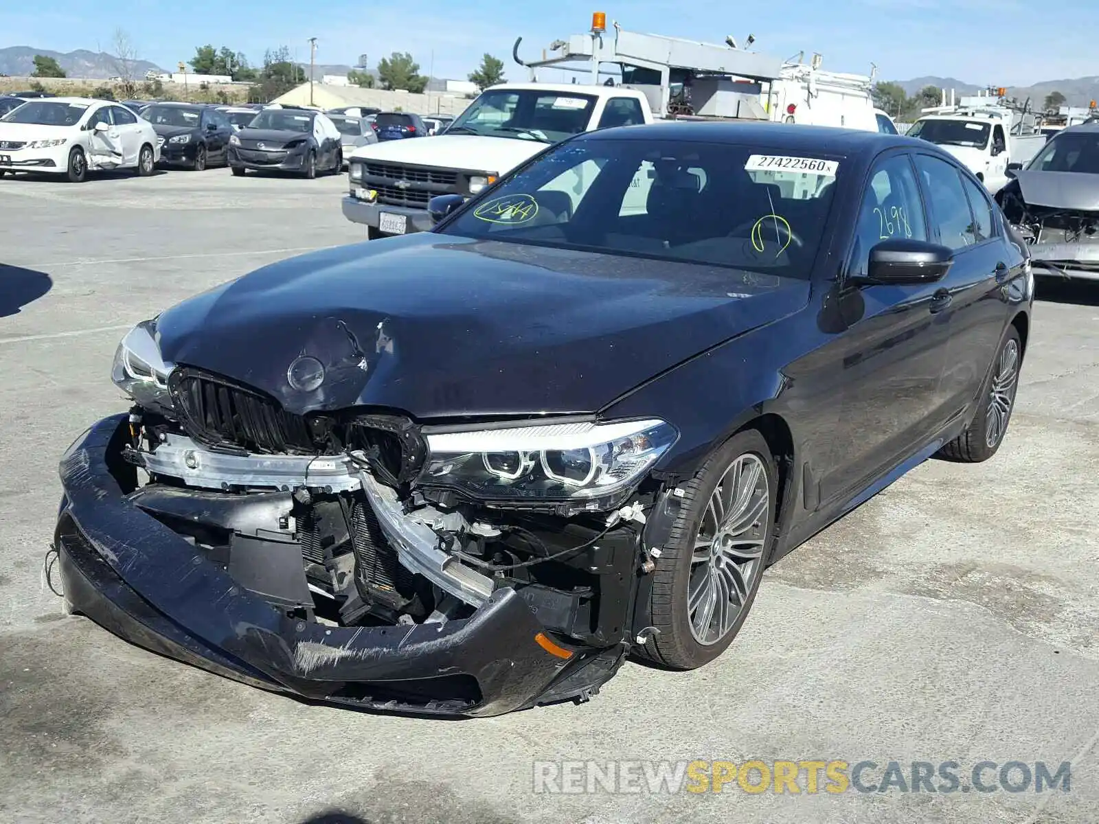 2 Photograph of a damaged car WBAJE5C57KWW11778 BMW 5 SERIES 2019