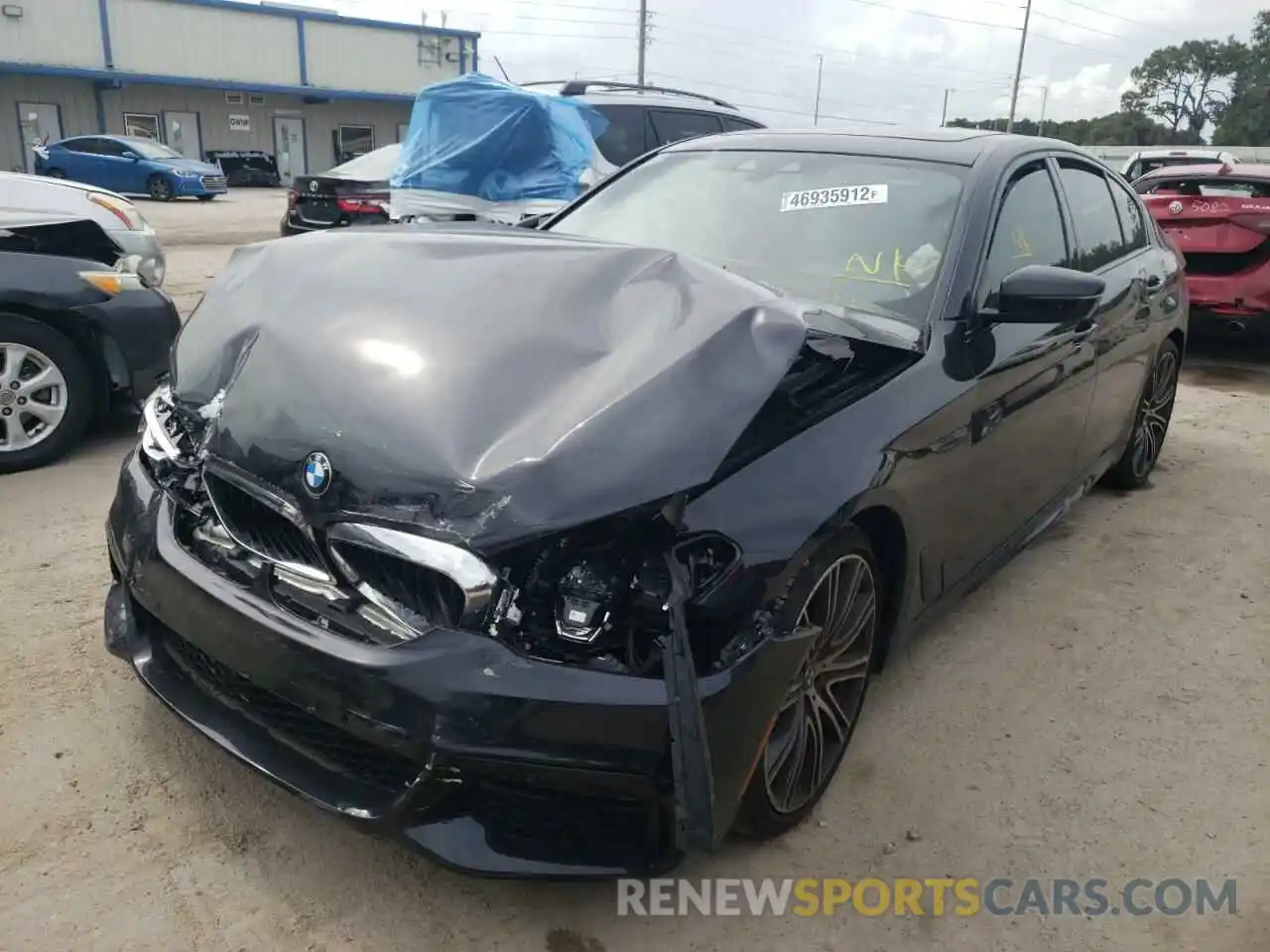 2 Photograph of a damaged car WBAJE5C57KWW36518 BMW 5 SERIES 2019