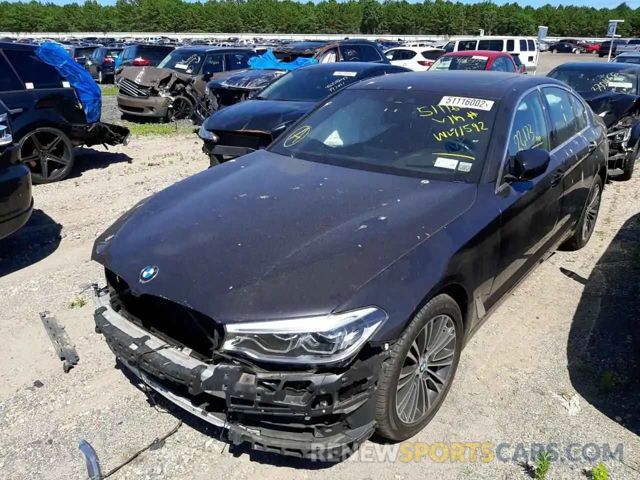 2 Photograph of a damaged car WBAJE7C56KWW41592 BMW 5 SERIES 2019