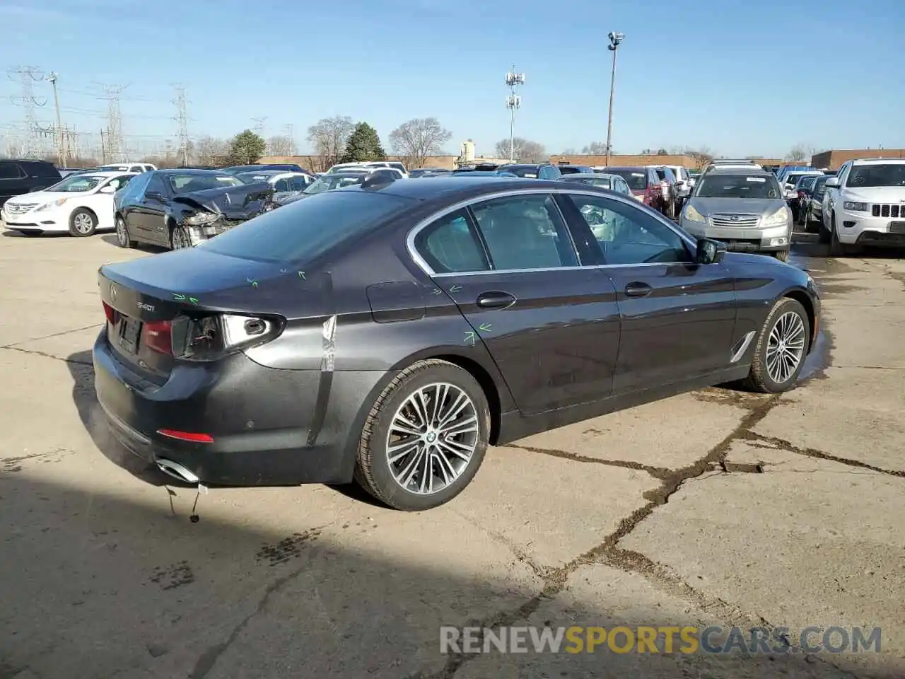 3 Photograph of a damaged car WBAJE7C58KWD55620 BMW 5 SERIES 2019