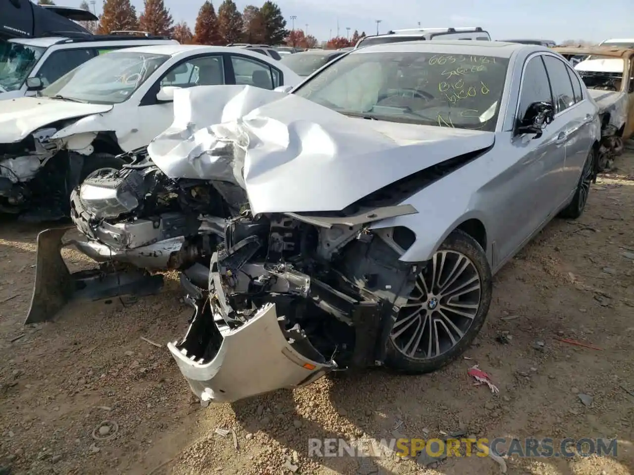 2 Photograph of a damaged car WBAJE7C59KWD53956 BMW 5 SERIES 2019