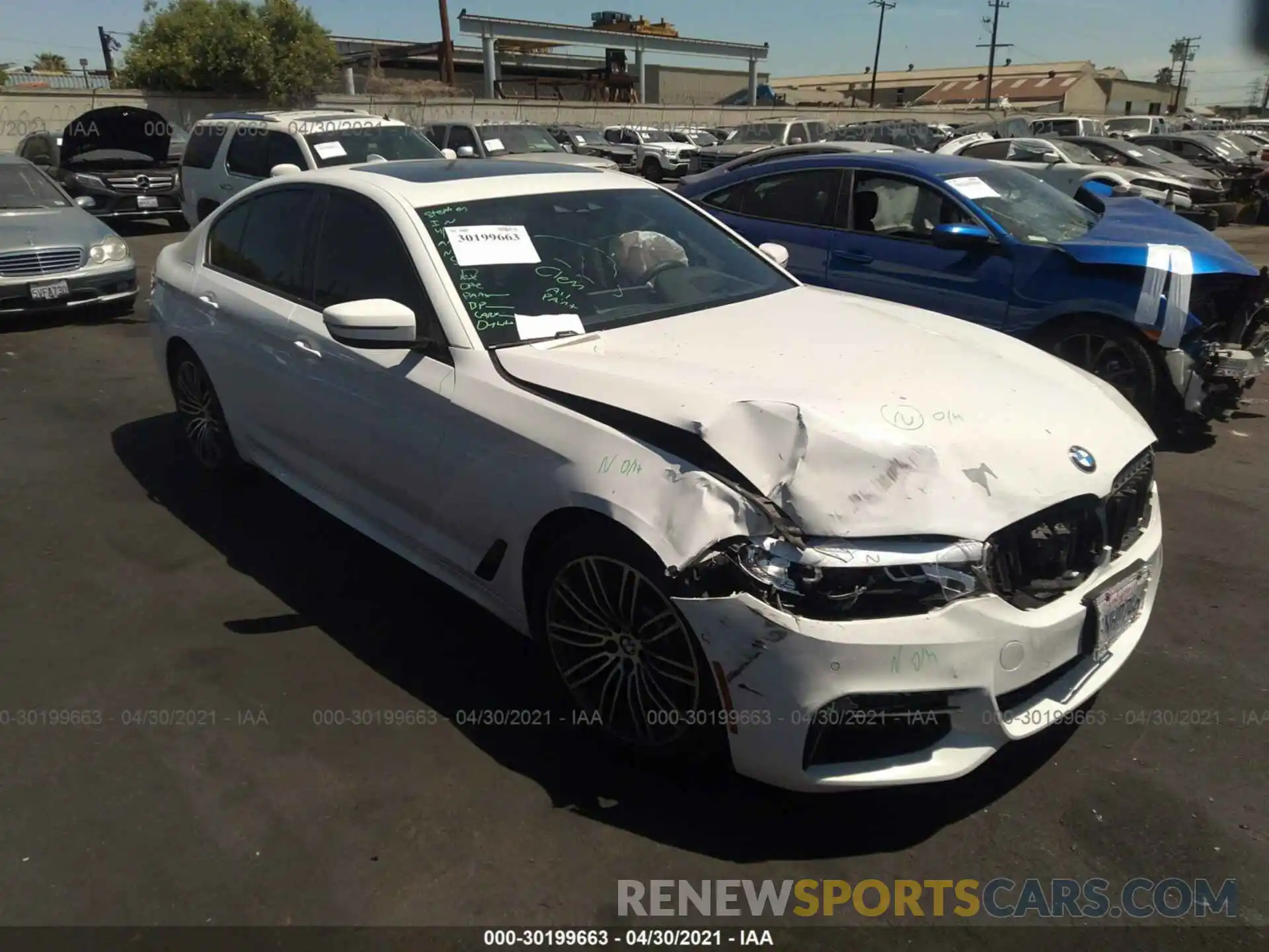 1 Photograph of a damaged car WBAJE7C59KWW24351 BMW 5 SERIES 2019