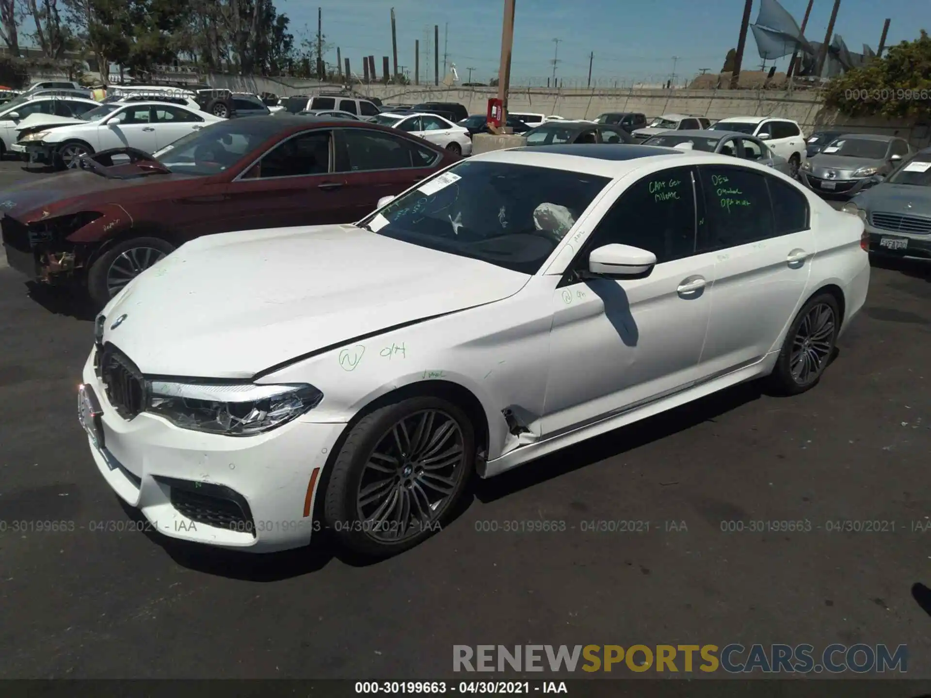 2 Photograph of a damaged car WBAJE7C59KWW24351 BMW 5 SERIES 2019