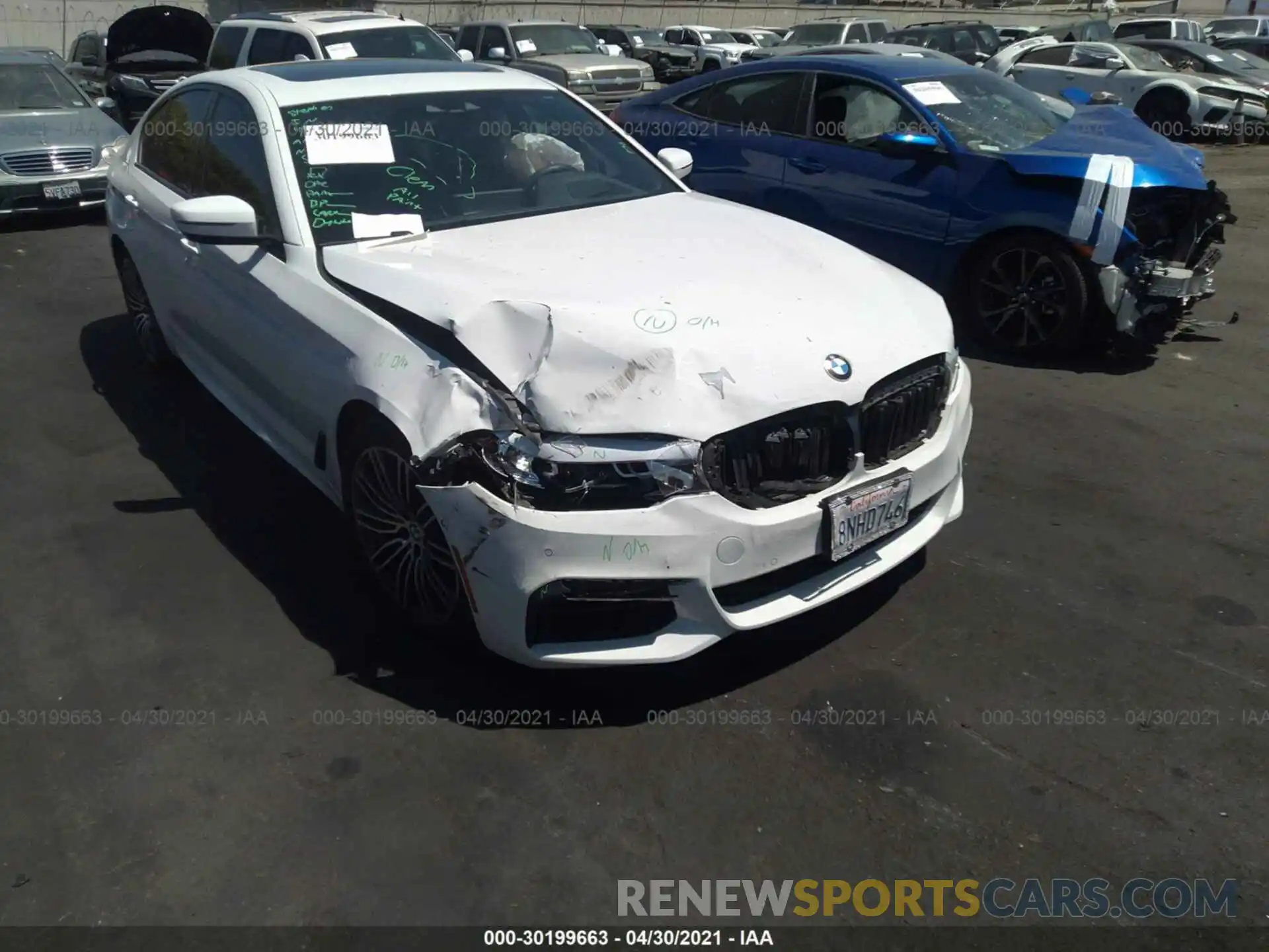 6 Photograph of a damaged car WBAJE7C59KWW24351 BMW 5 SERIES 2019