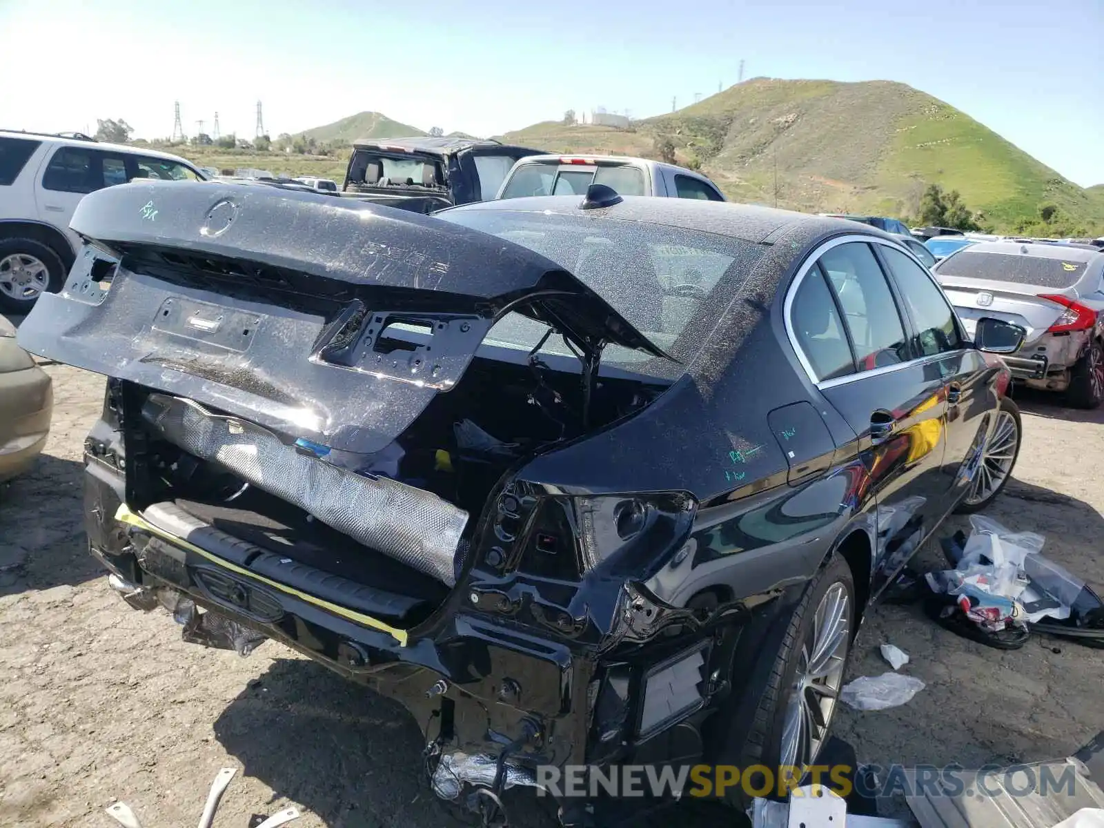 4 Фотография поврежденного автомобиля WBAJA9C05LCD35064 BMW 5 SERIES 2020