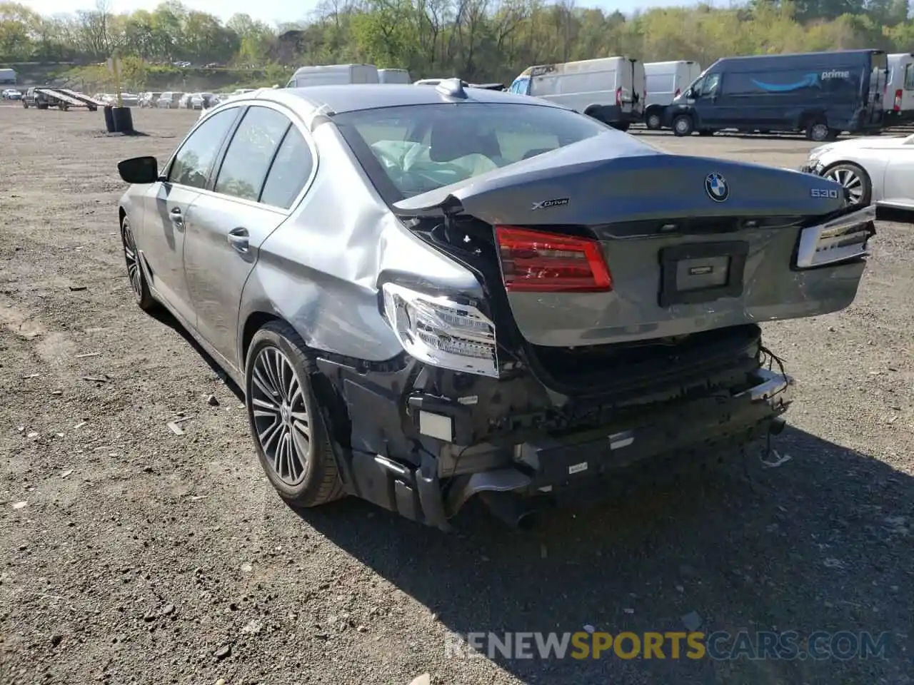 3 Photograph of a damaged car WBAJR7C08LCE07033 BMW 5 SERIES 2020