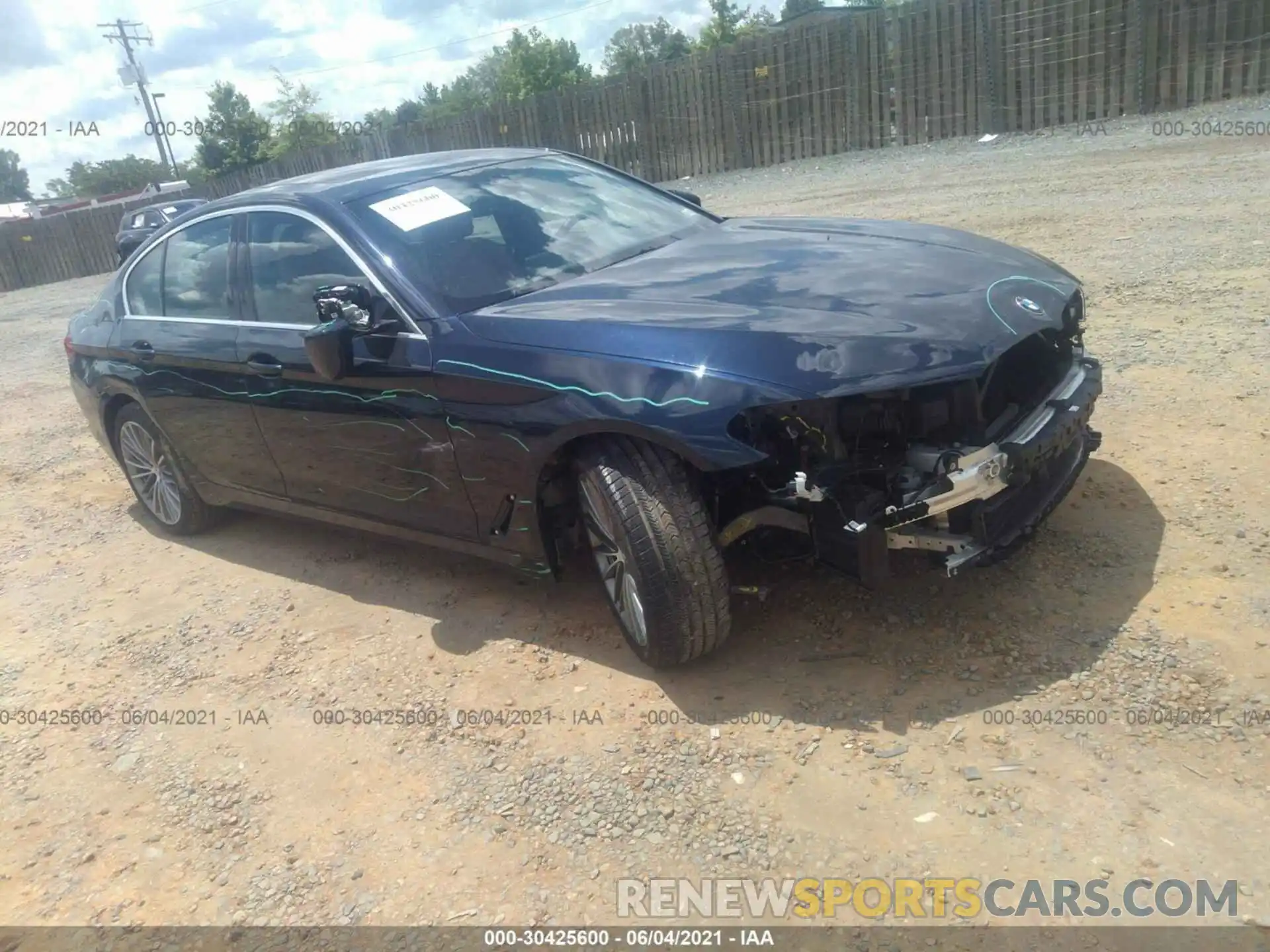 1 Photograph of a damaged car WBAJS1C02LWW81597 BMW 5 SERIES 2020