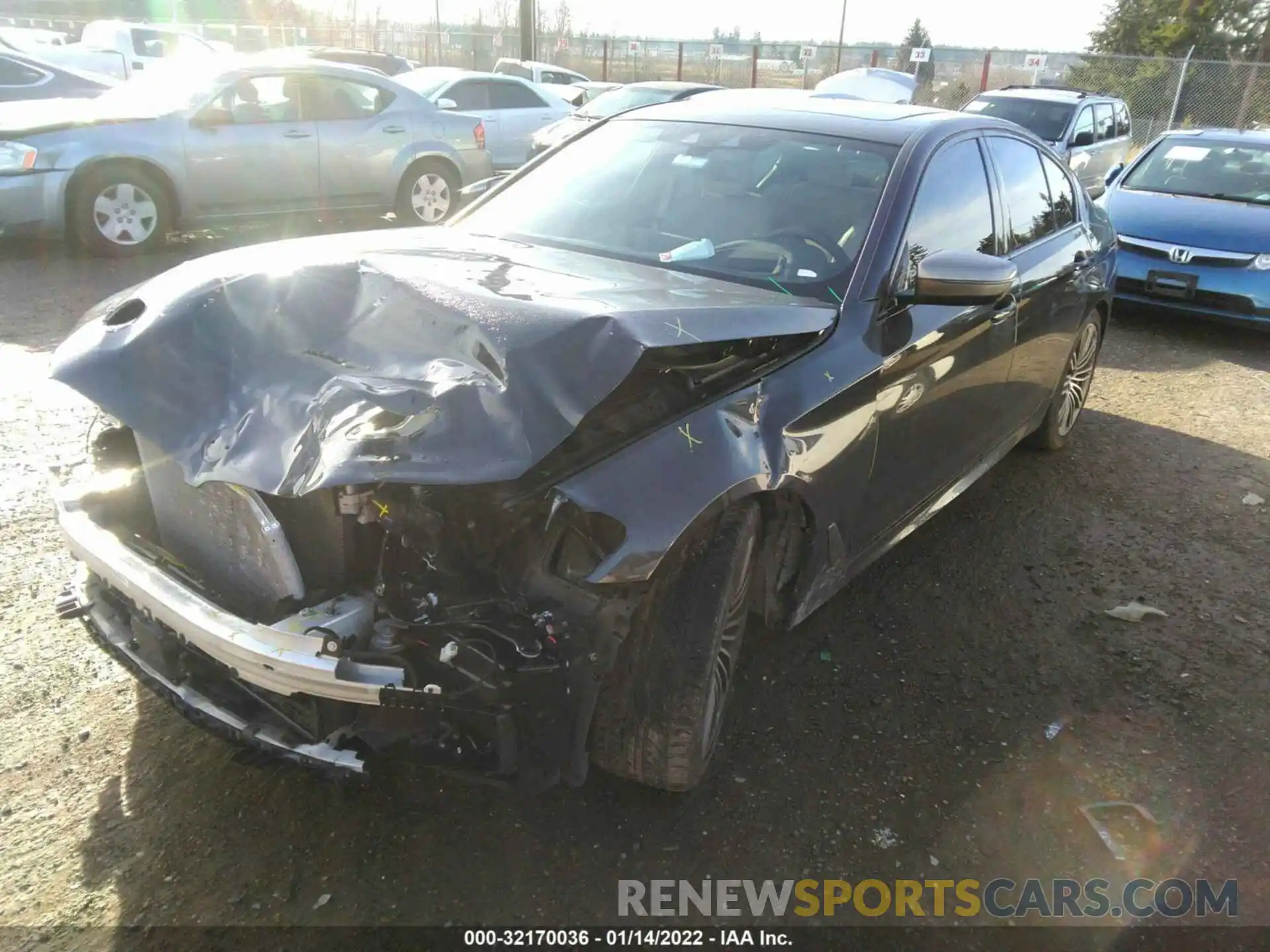 2 Photograph of a damaged car WBAJS7C08LCE11801 BMW 5 SERIES 2020