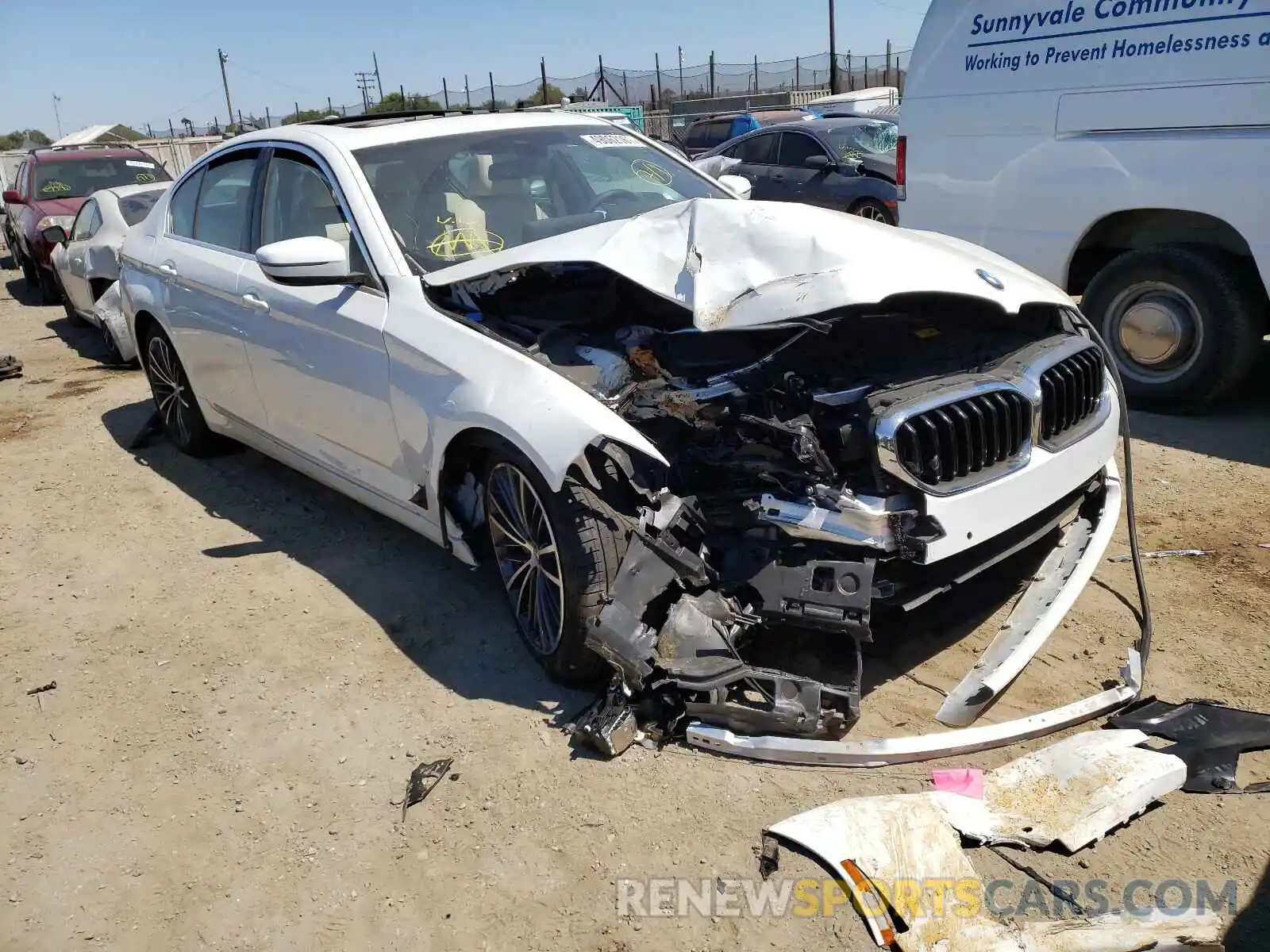 1 Photograph of a damaged car WBA13AG05MCF38334 BMW 5 SERIES 2021