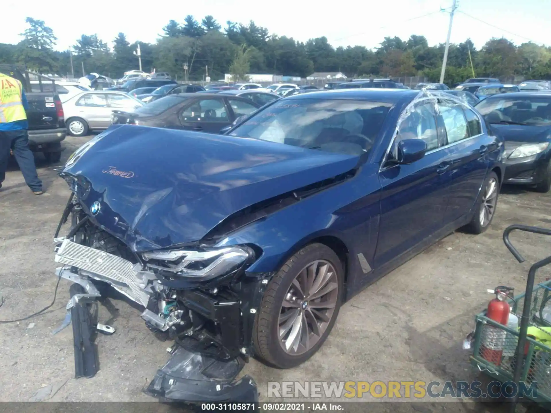 2 Photograph of a damaged car WBA13BJ01MWX18355 BMW 5 SERIES 2021