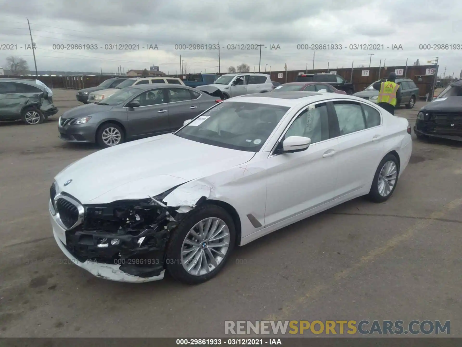 2 Photograph of a damaged car WBA13BJ02MCF68843 BMW 5 SERIES 2021